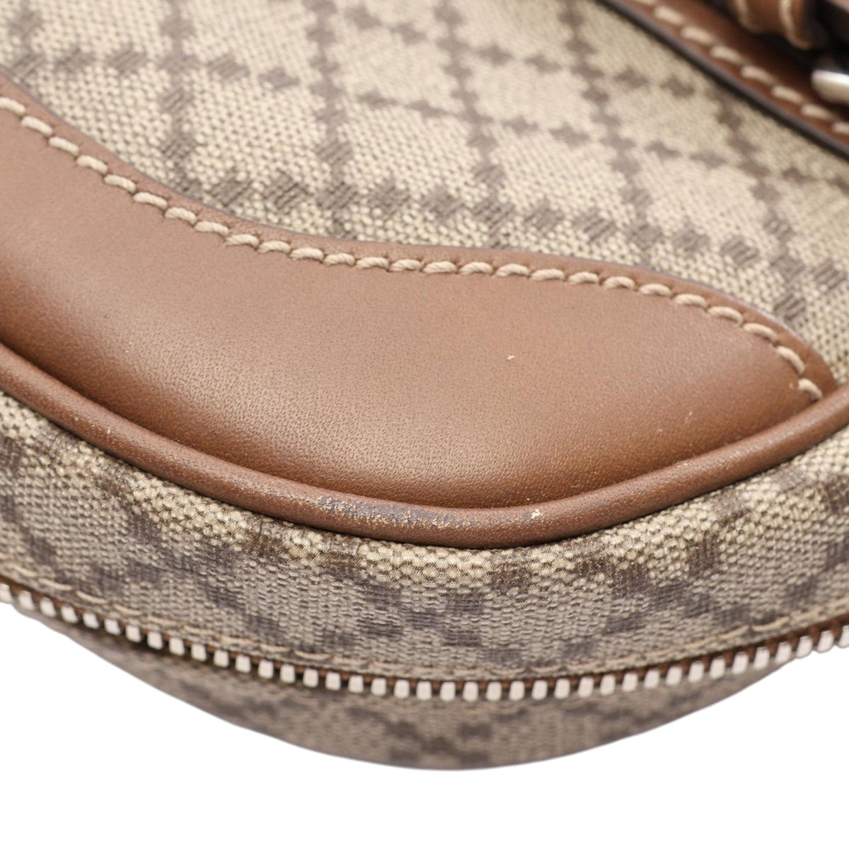 Gucci Diamante Coated Canvas Business Bag — Beige