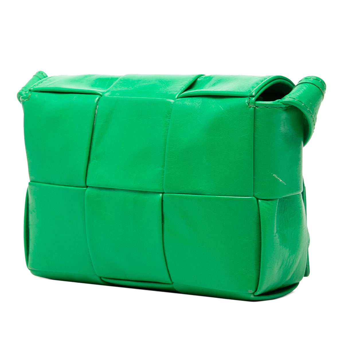 Bottega Veneta Candy Nappa Intrecciato Cassette Crossbody — Green