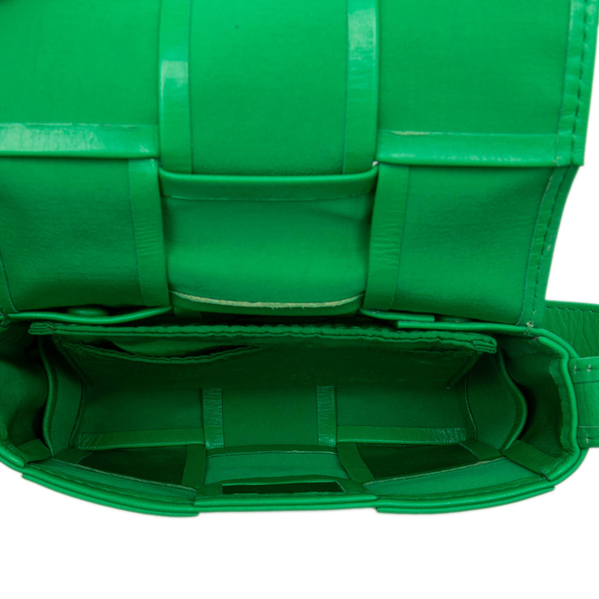 Bottega Veneta Candy Nappa Intrecciato Cassette Crossbody — Green