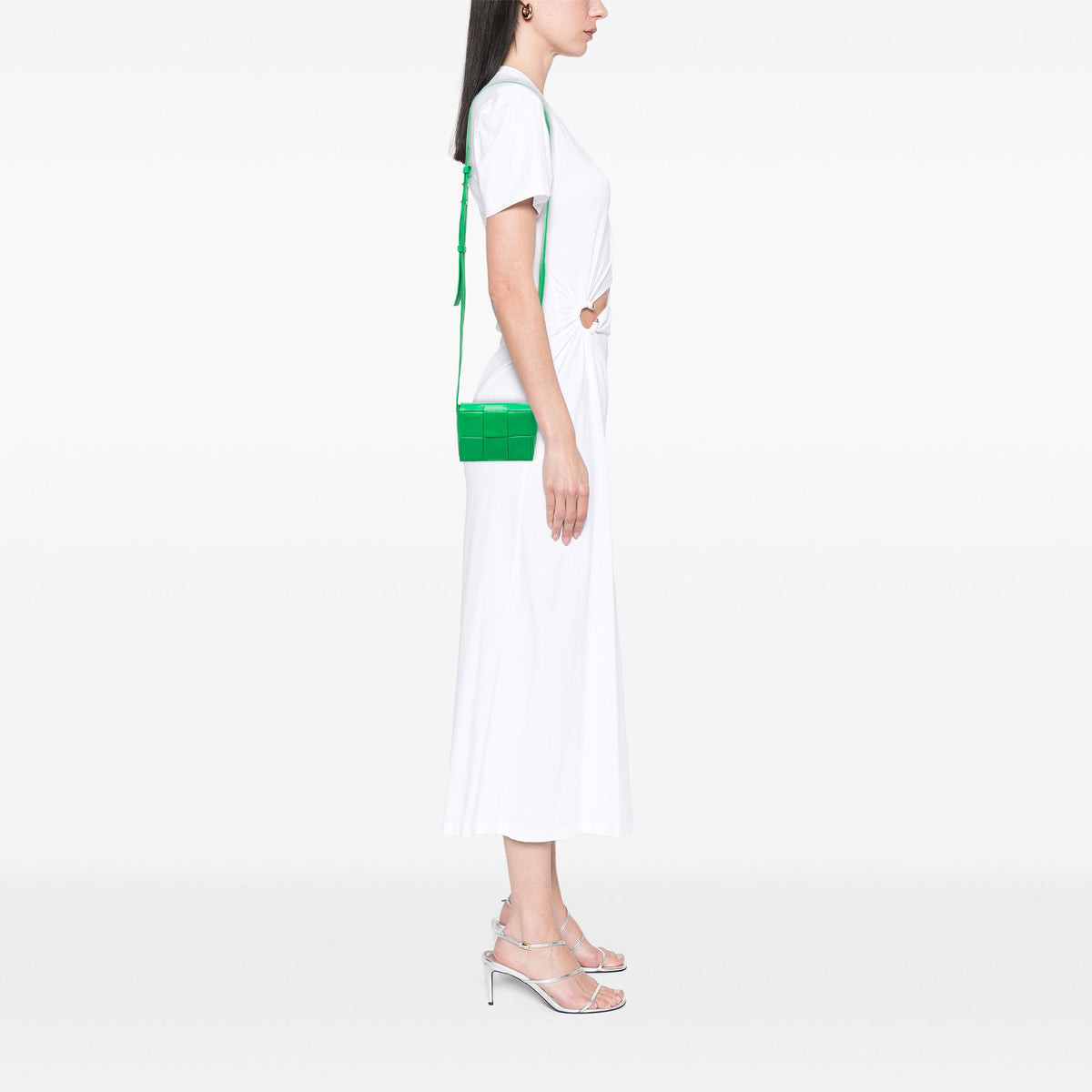 Bottega Veneta Candy Nappa Intrecciato Cassette Crossbody — Green