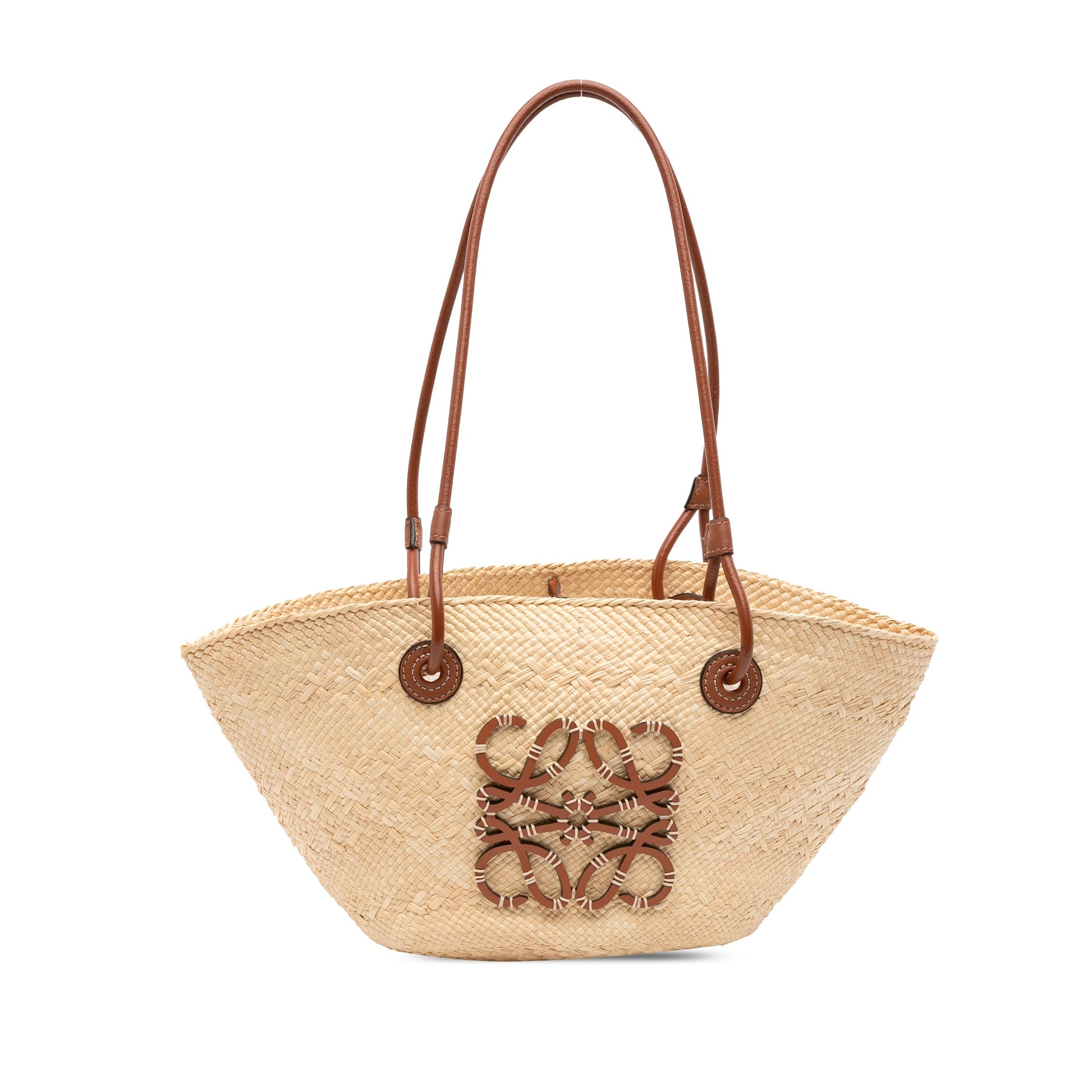 LOEWE Paulas Ibiza Small Anagram Raffia Tote