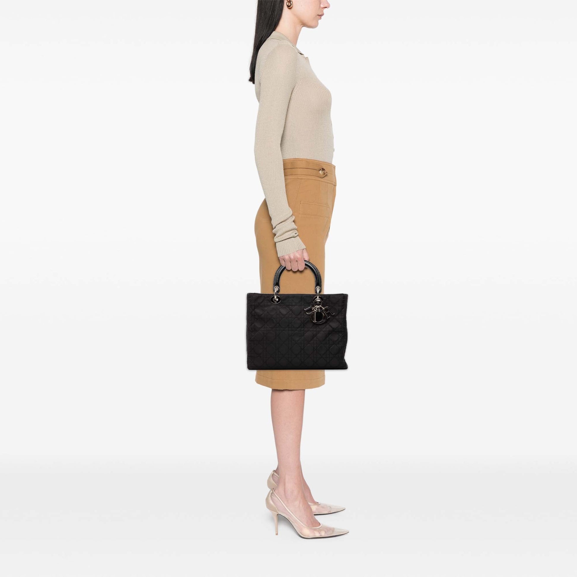 Large Nylon Cannage Lady Dior