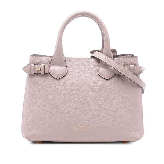Burberry Small Leather and House Check Banner Satchel