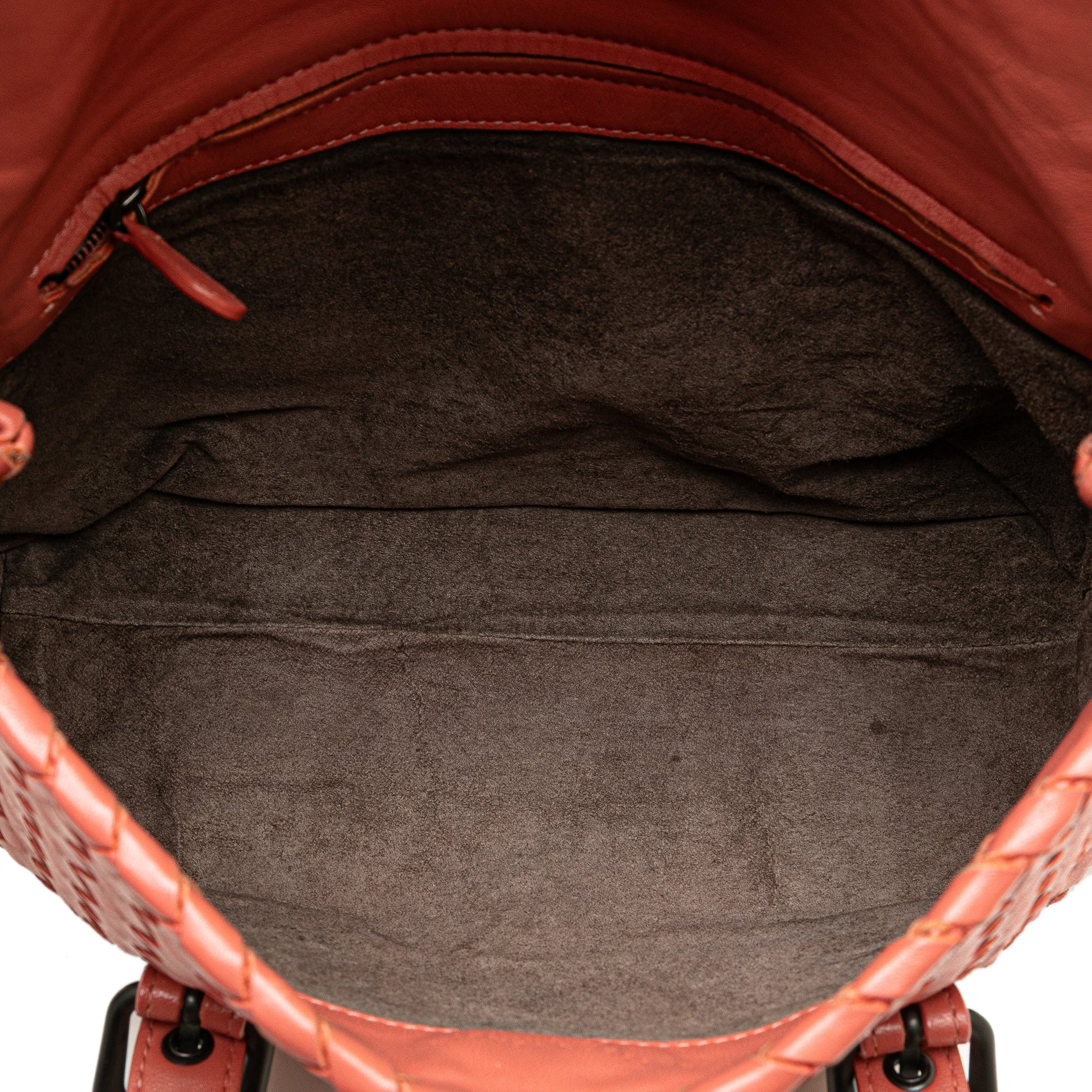 Bottega Veneta Leather Intrecciato Flap Satchel