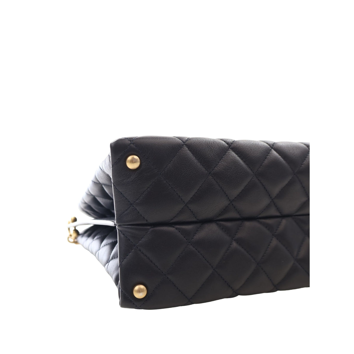 Chanel CC Quilted Calfskin Shopping Tote — Black
