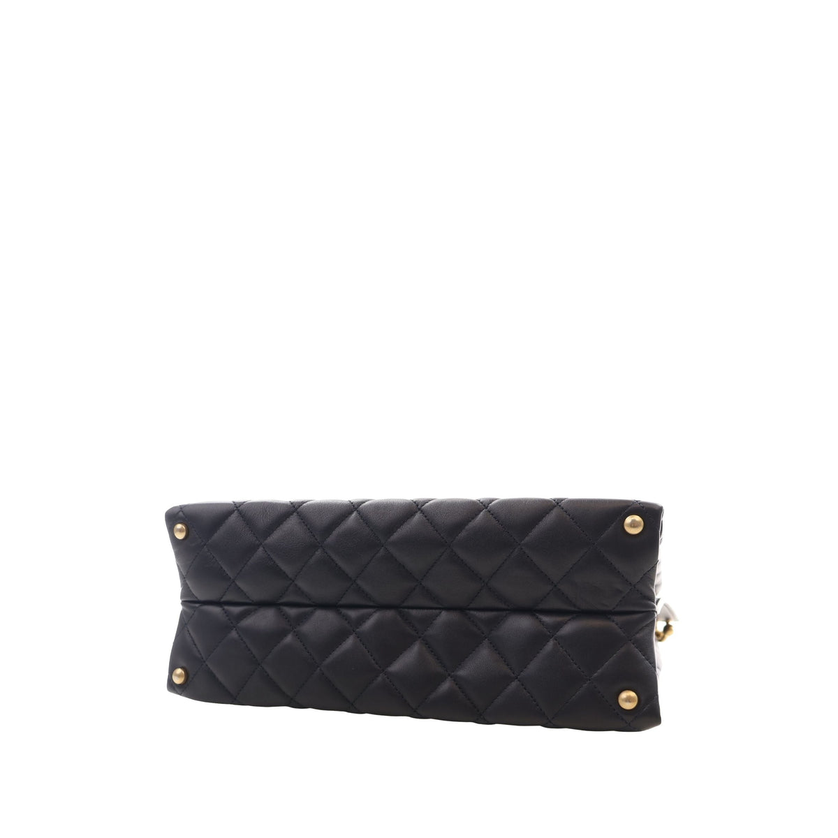 Chanel CC Quilted Calfskin Shopping Tote — Black