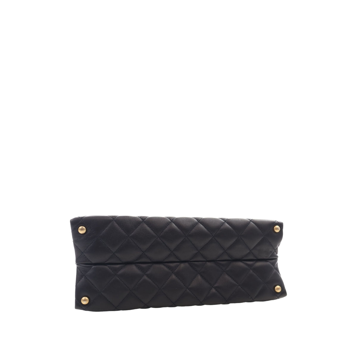 Chanel CC Quilted Calfskin Shopping Tote — Black