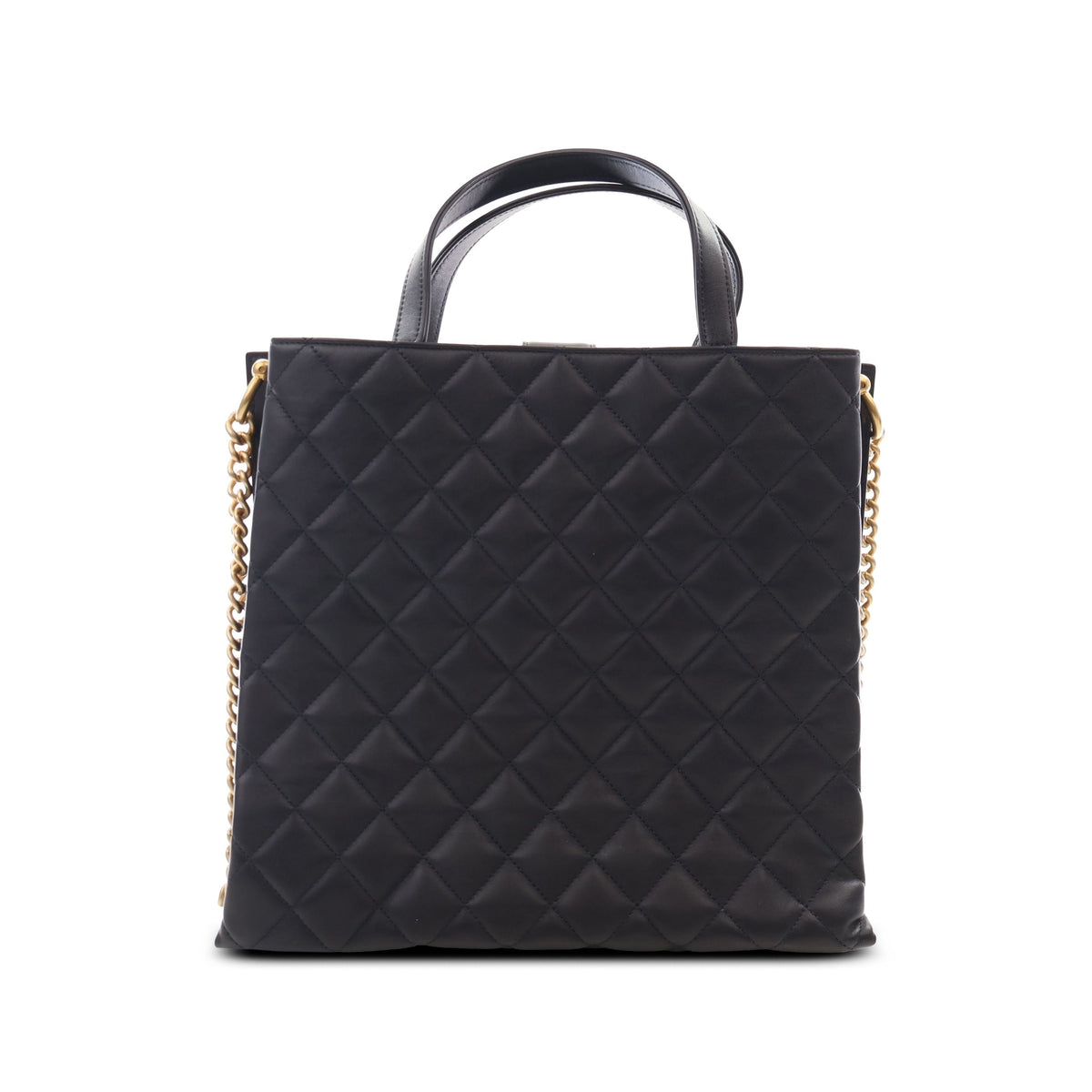 Chanel CC Quilted Calfskin Shopping Tote — Black