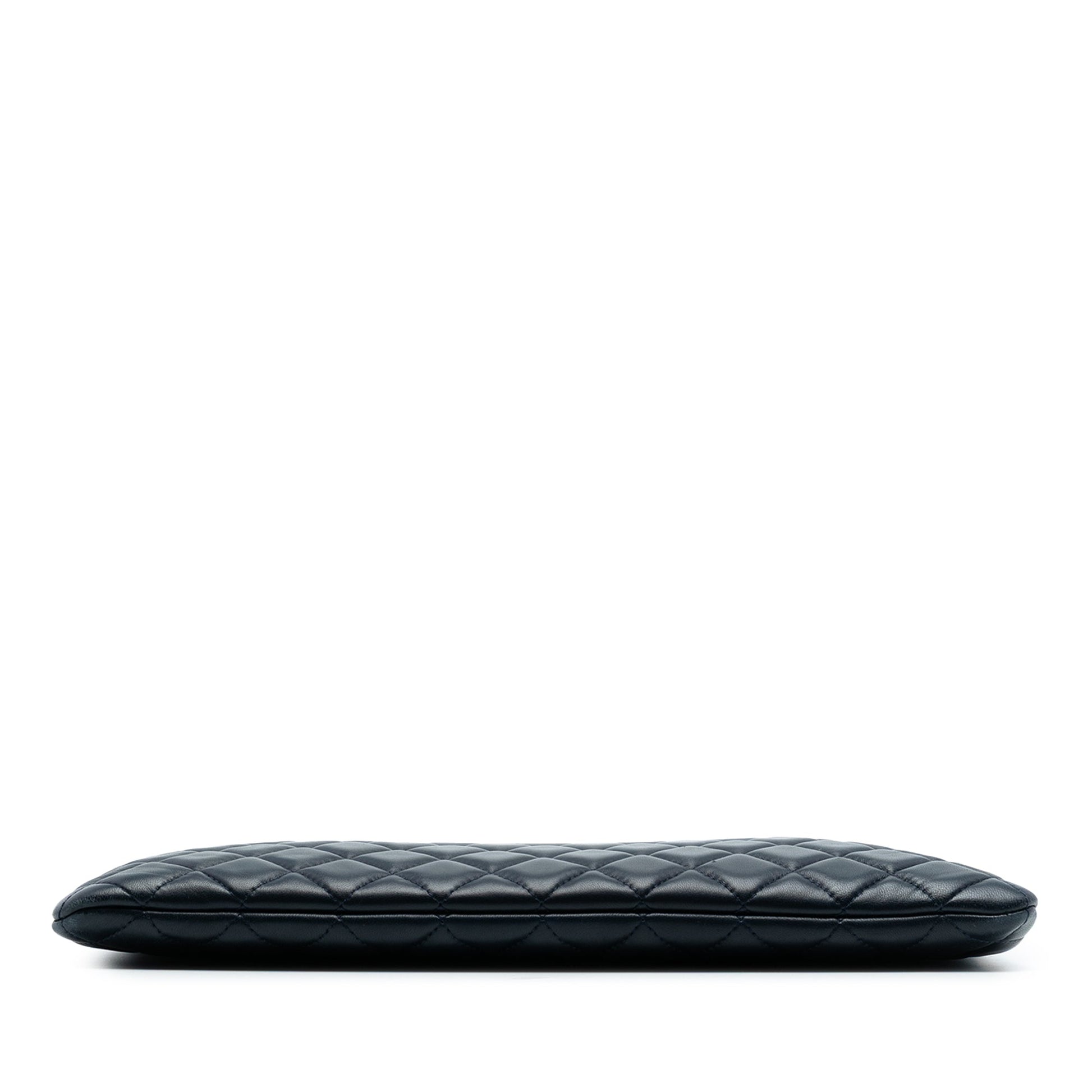 Chanel Large Quilted Lambskin O Case Clutch