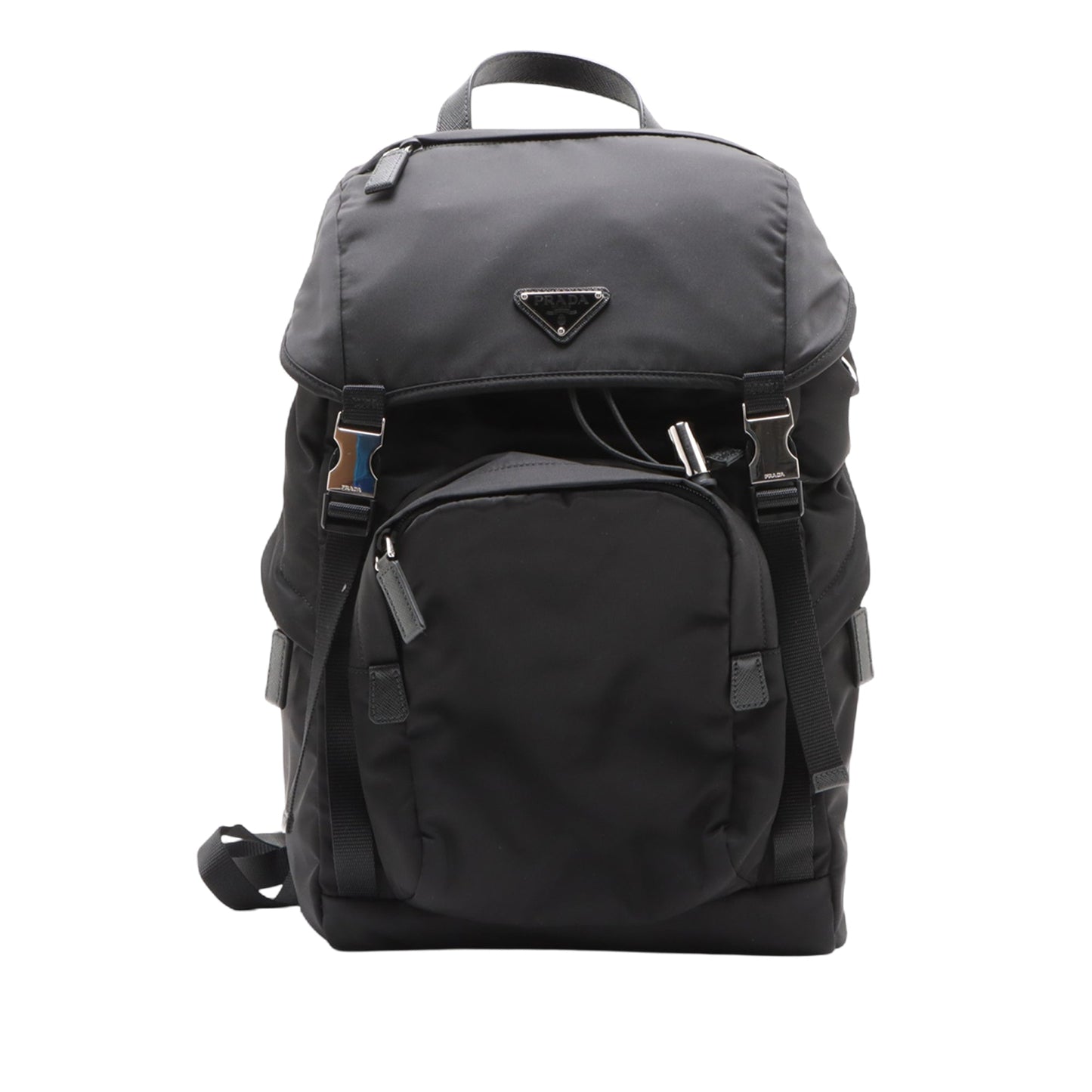 Prada Saffiano Trimmed Tessuto Backpack
