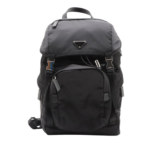 Prada Saffiano Trimmed Tessuto Backpack