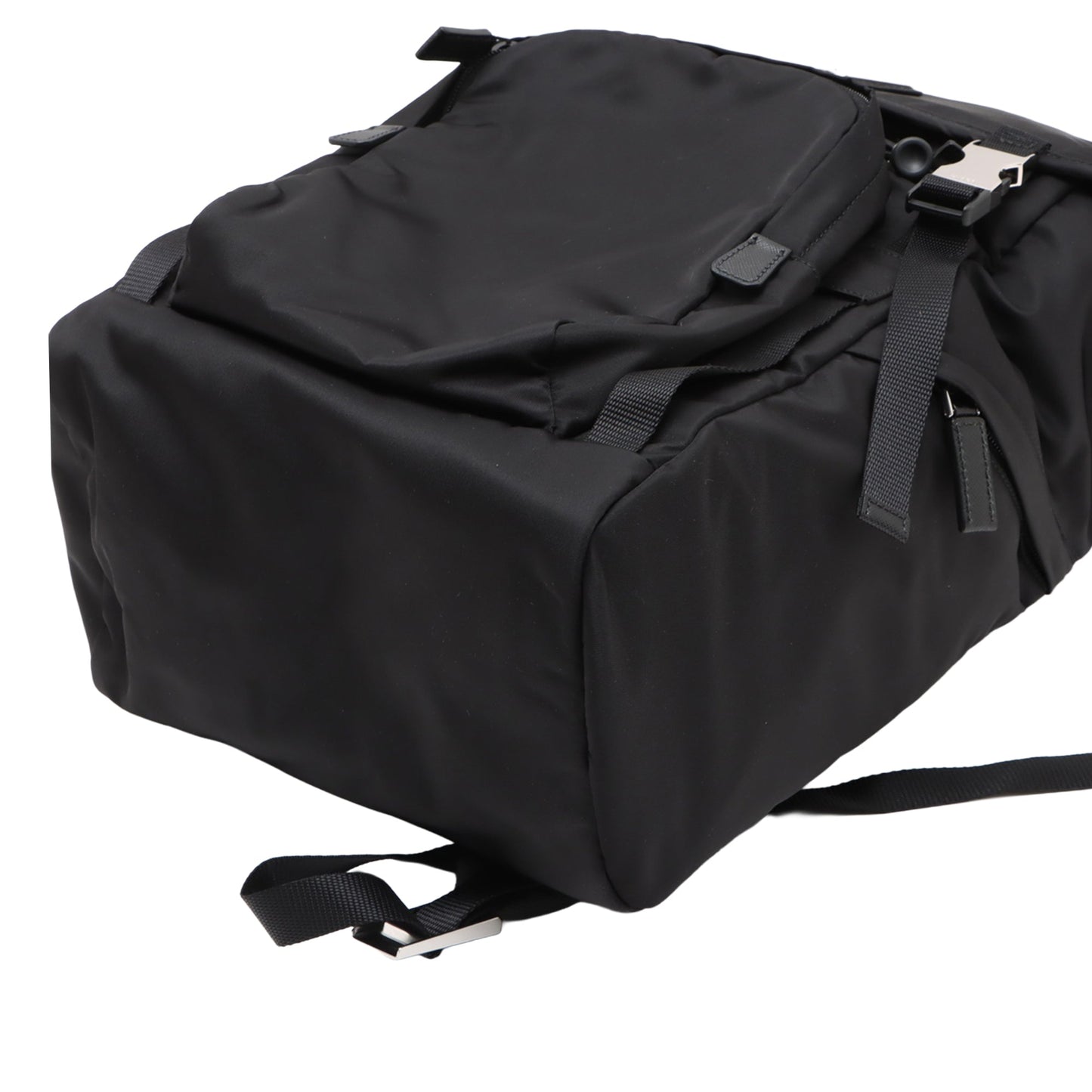 Prada Saffiano Trimmed Tessuto Backpack
