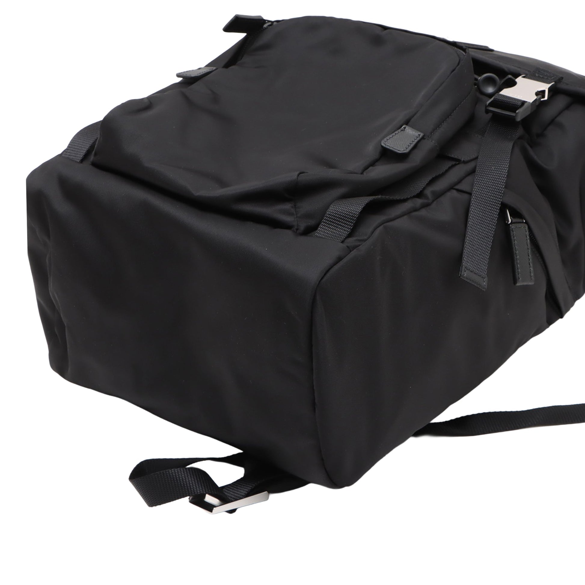 Prada Saffiano Trimmed Tessuto Backpack