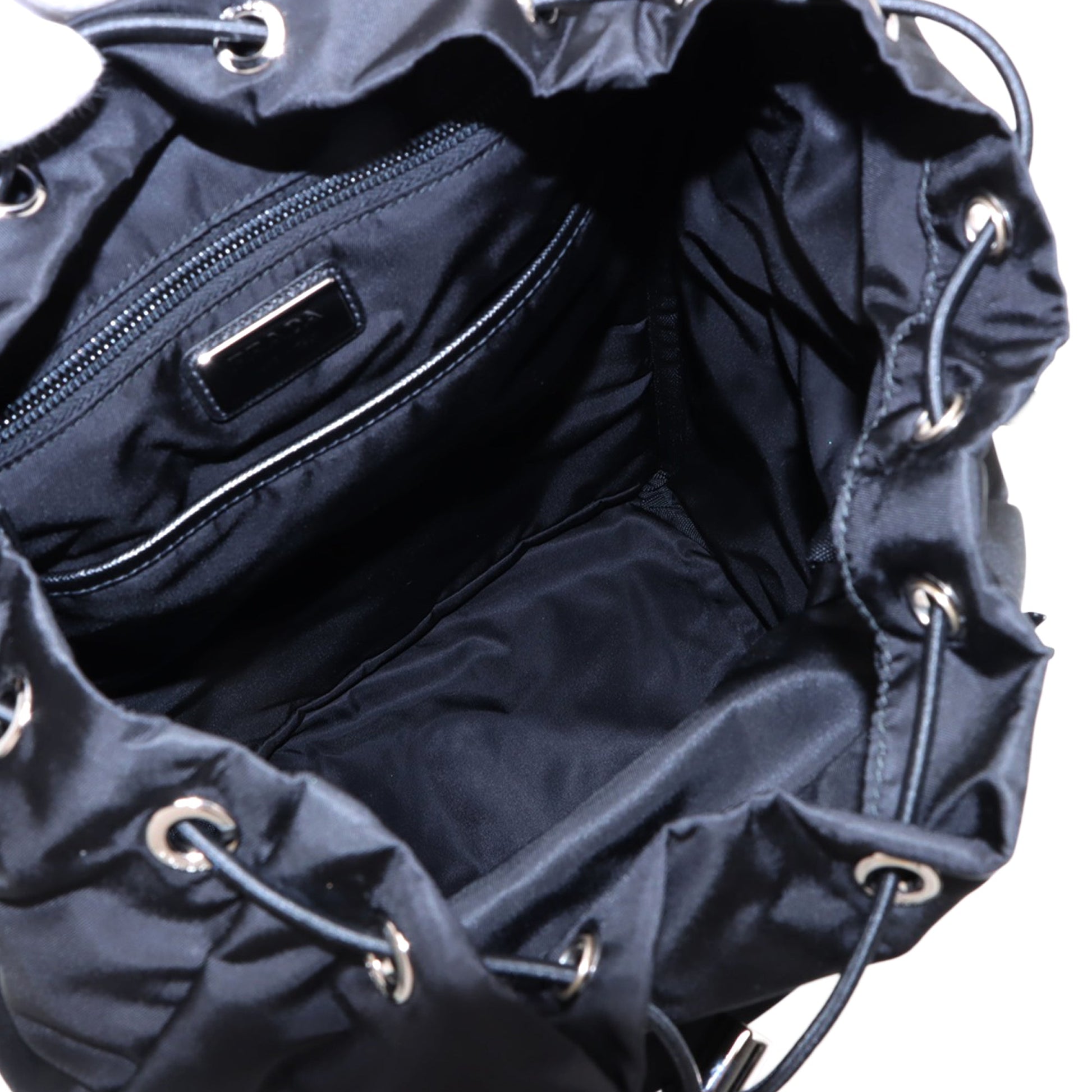 Prada Saffiano Trimmed Tessuto Backpack