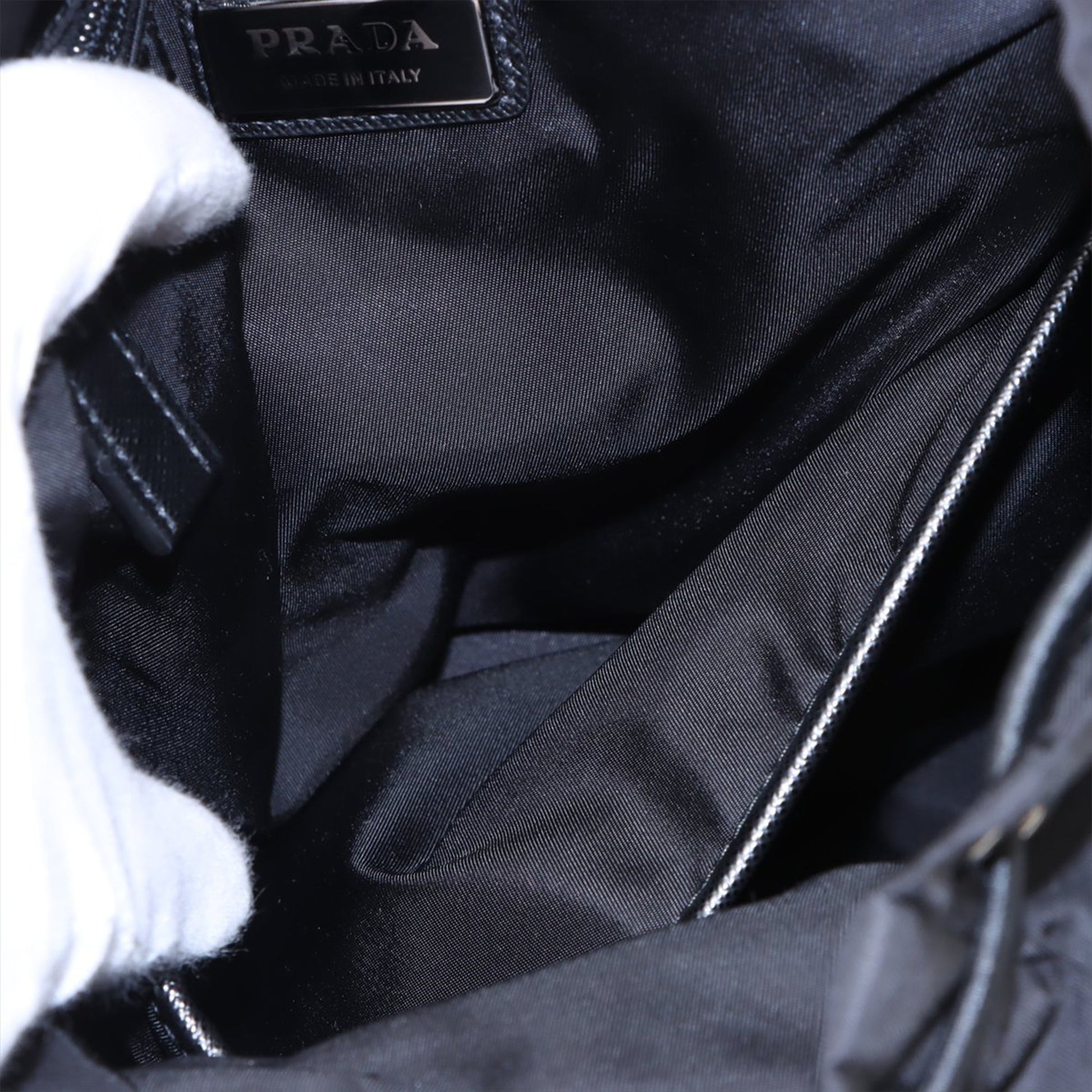 Prada Saffiano Trimmed Tessuto Backpack