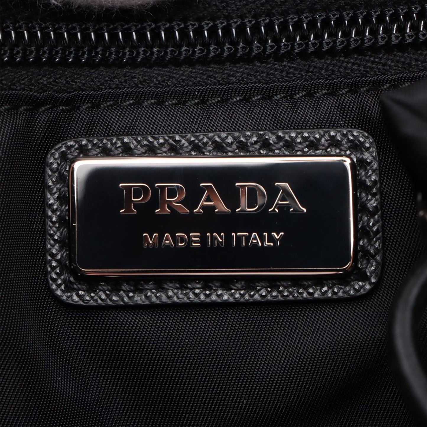 Prada Saffiano Trimmed Tessuto Backpack