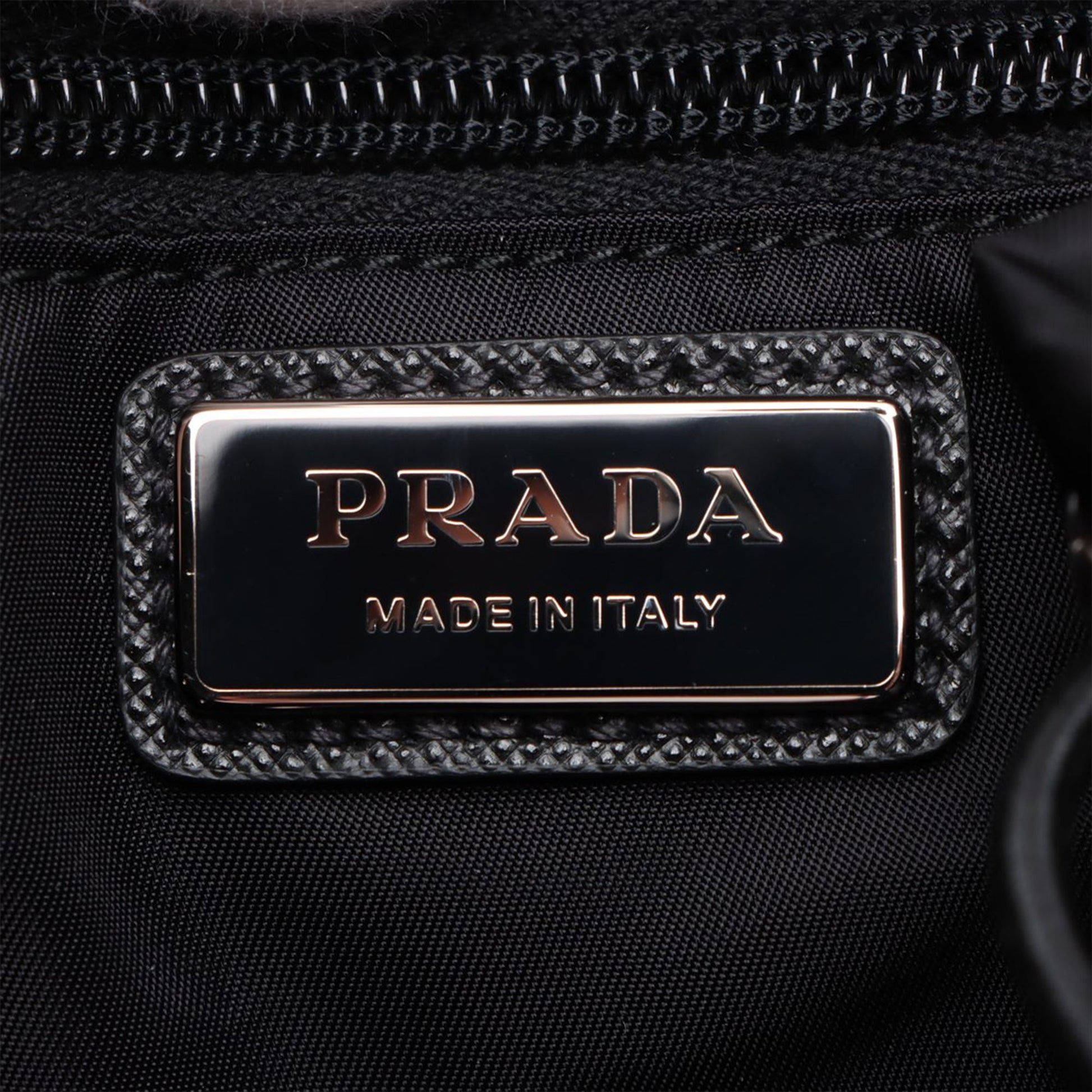 Prada Saffiano Trimmed Tessuto Backpack