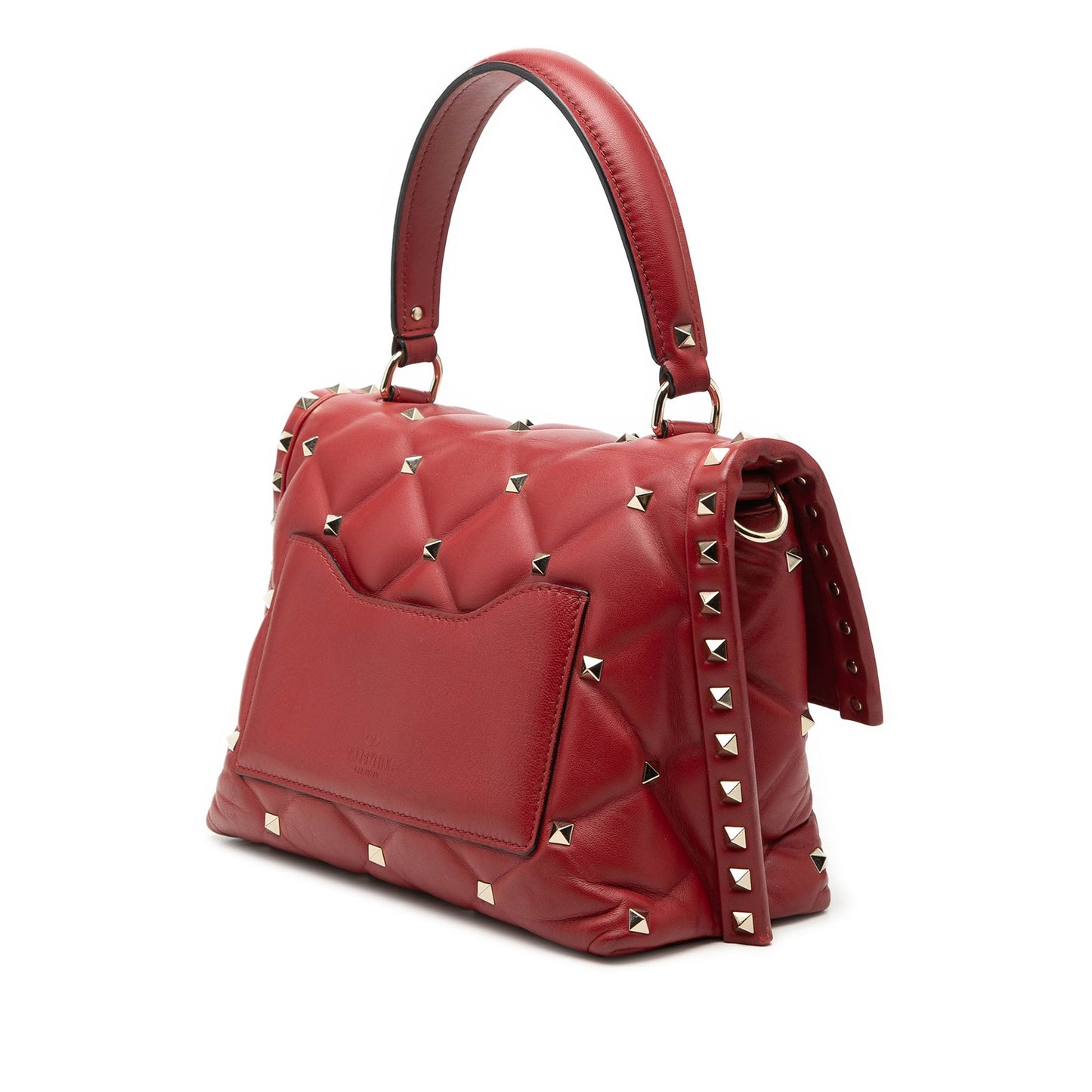 Valentino Medium Lambskin Candystud Top Handle Satchel
