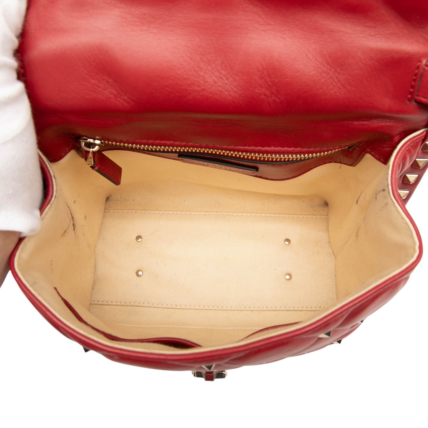 Valentino Medium Lambskin Candystud Top Handle Satchel