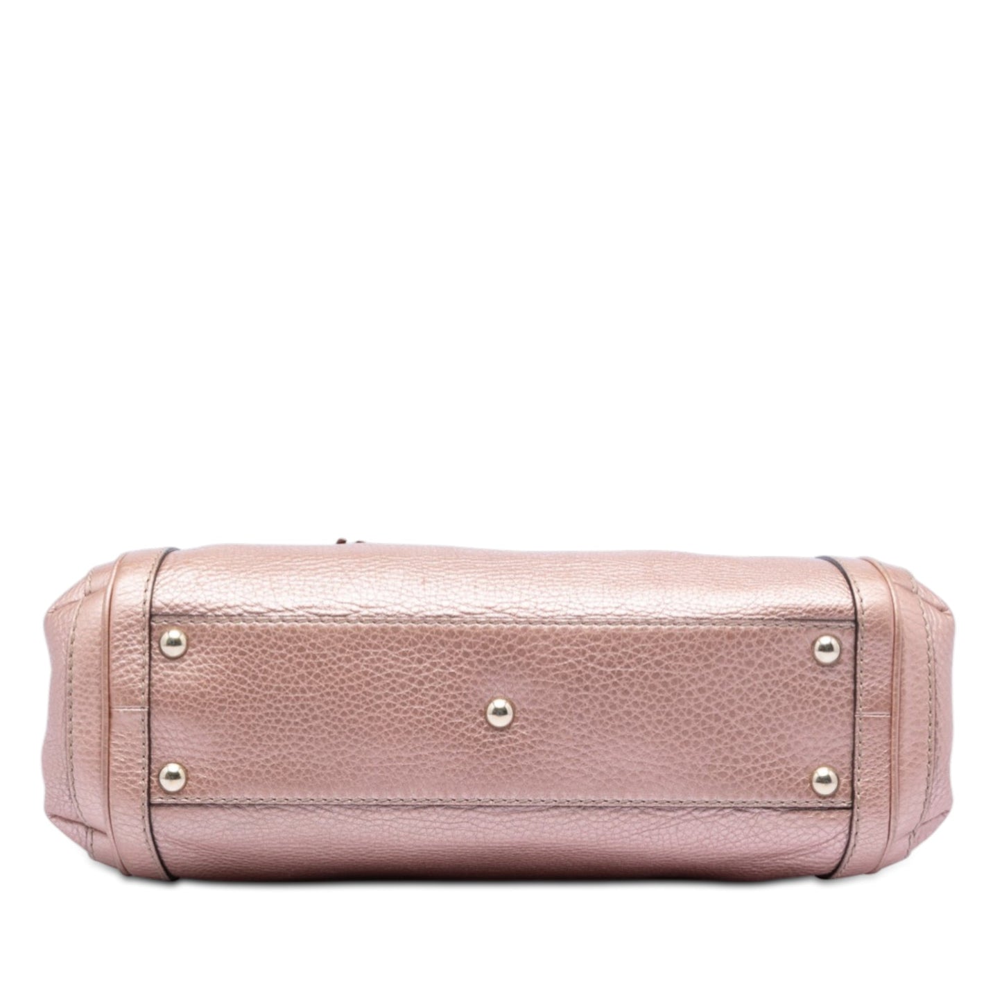 Gucci Metallic Pebbled Calfskin Bella Satchel