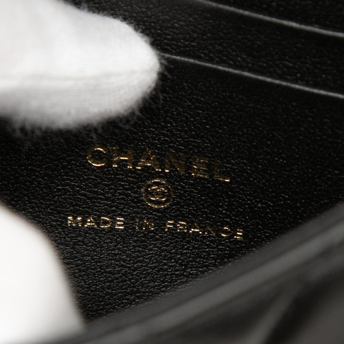Chanel CC Quilted Lambskin Top Handle Flap Clutch With Chain