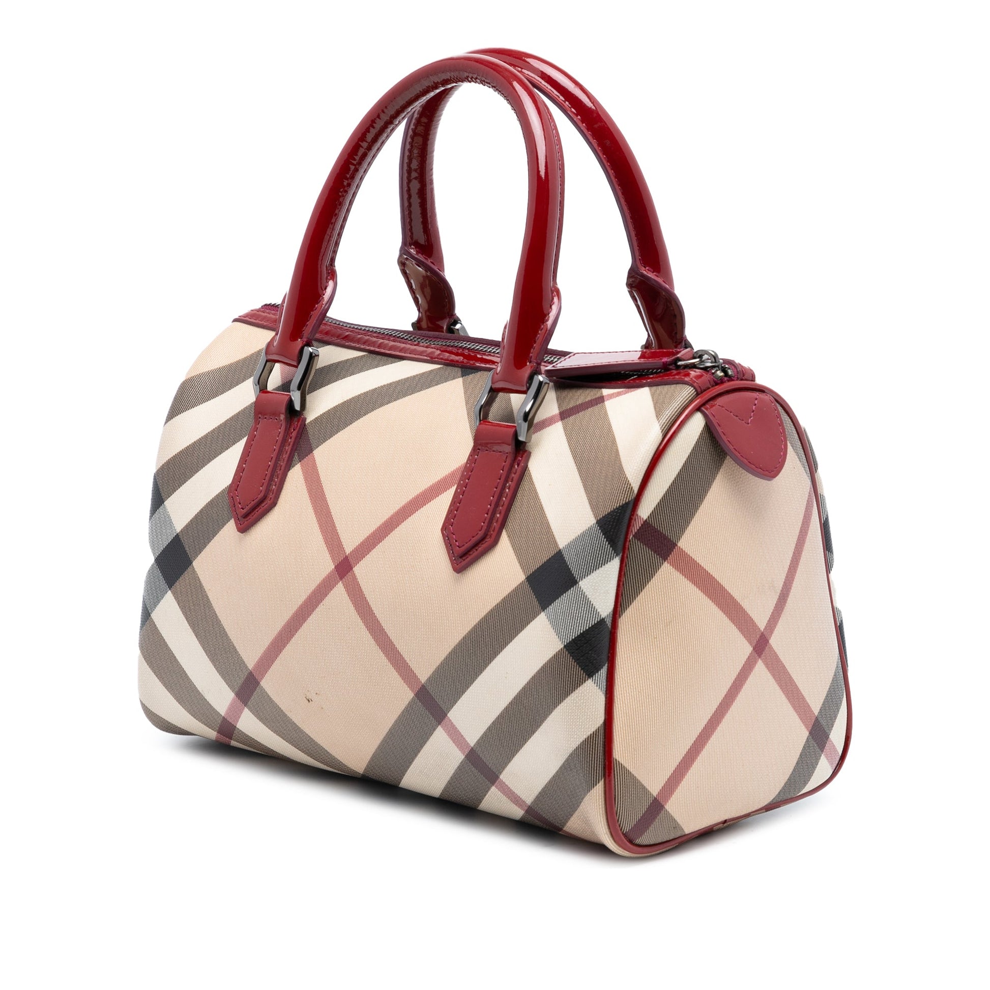 Burberry Supernova Check Canvas Chester Boston Bag