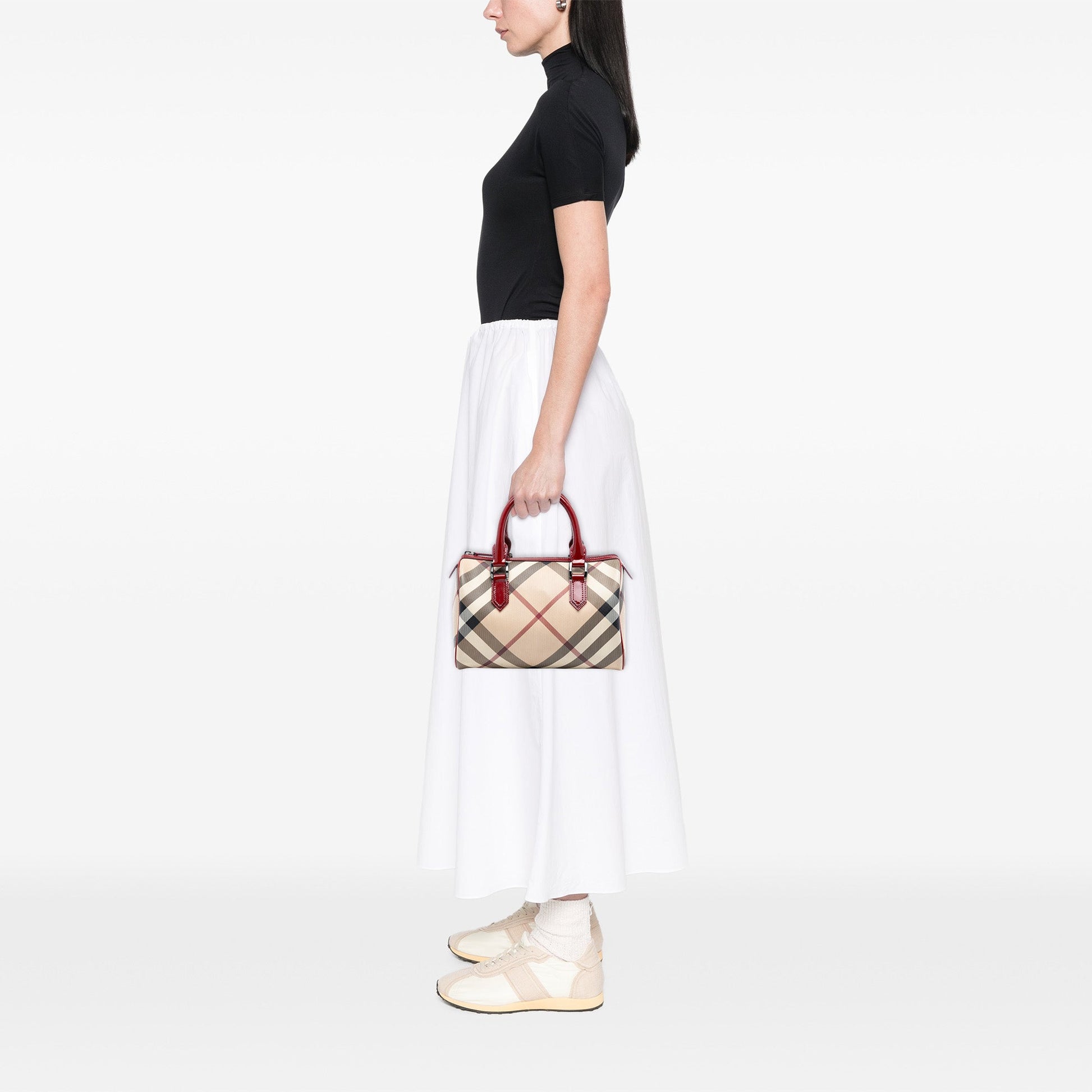 Burberry Supernova Check Canvas Chester Boston Bag