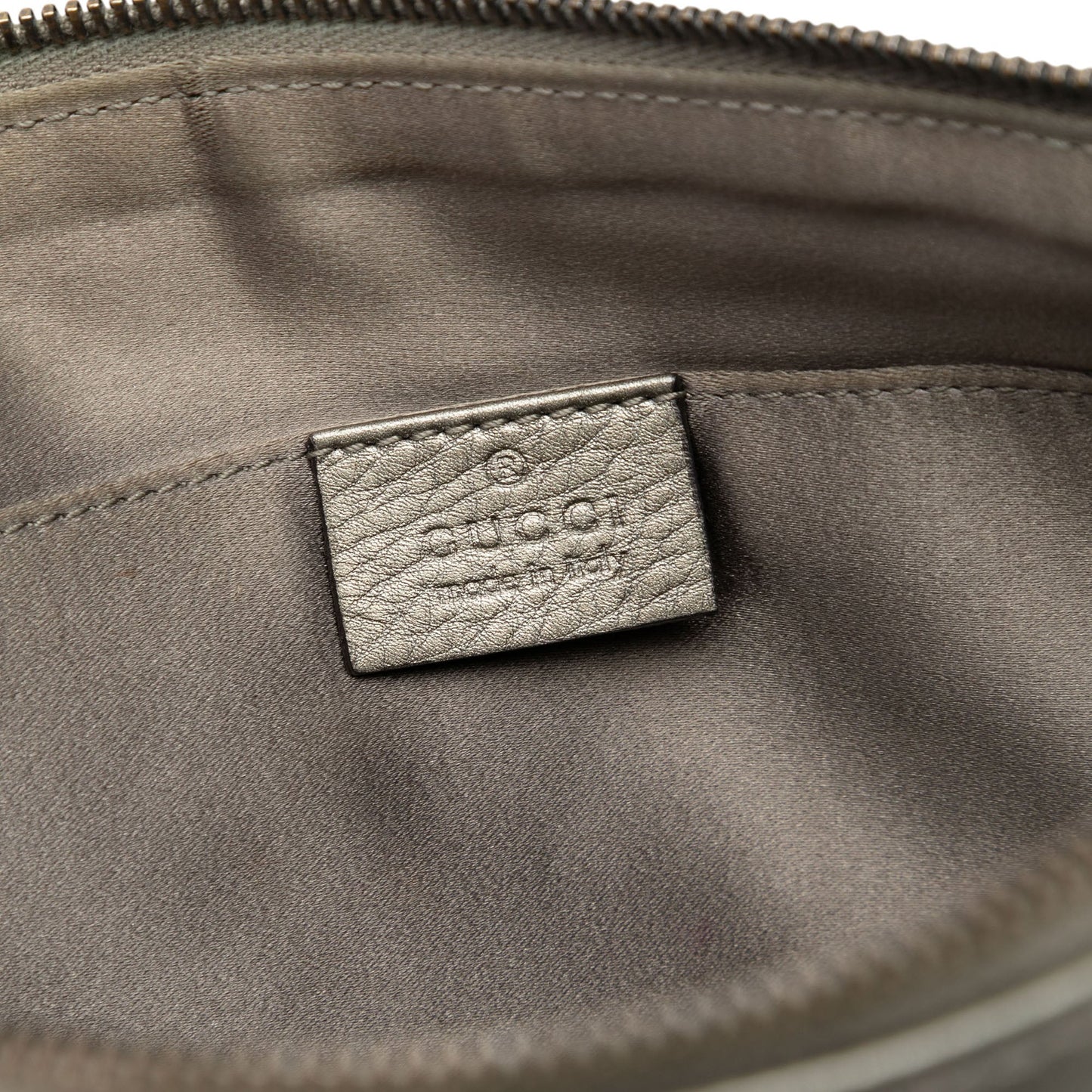 Gucci Metallic Leather Sienna Tassel Clutch