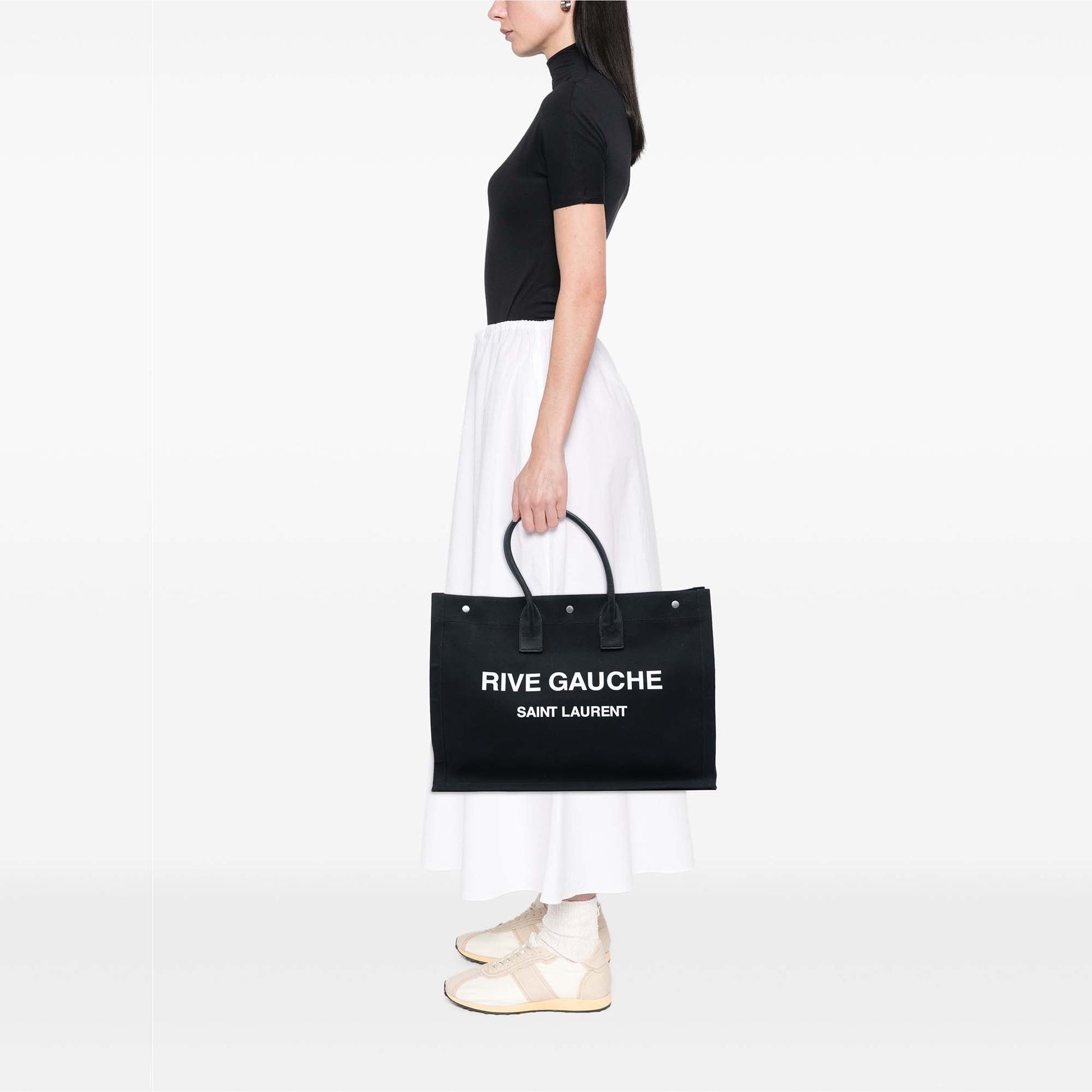Saint Laurent Large Canvas Rive Gauche Tote