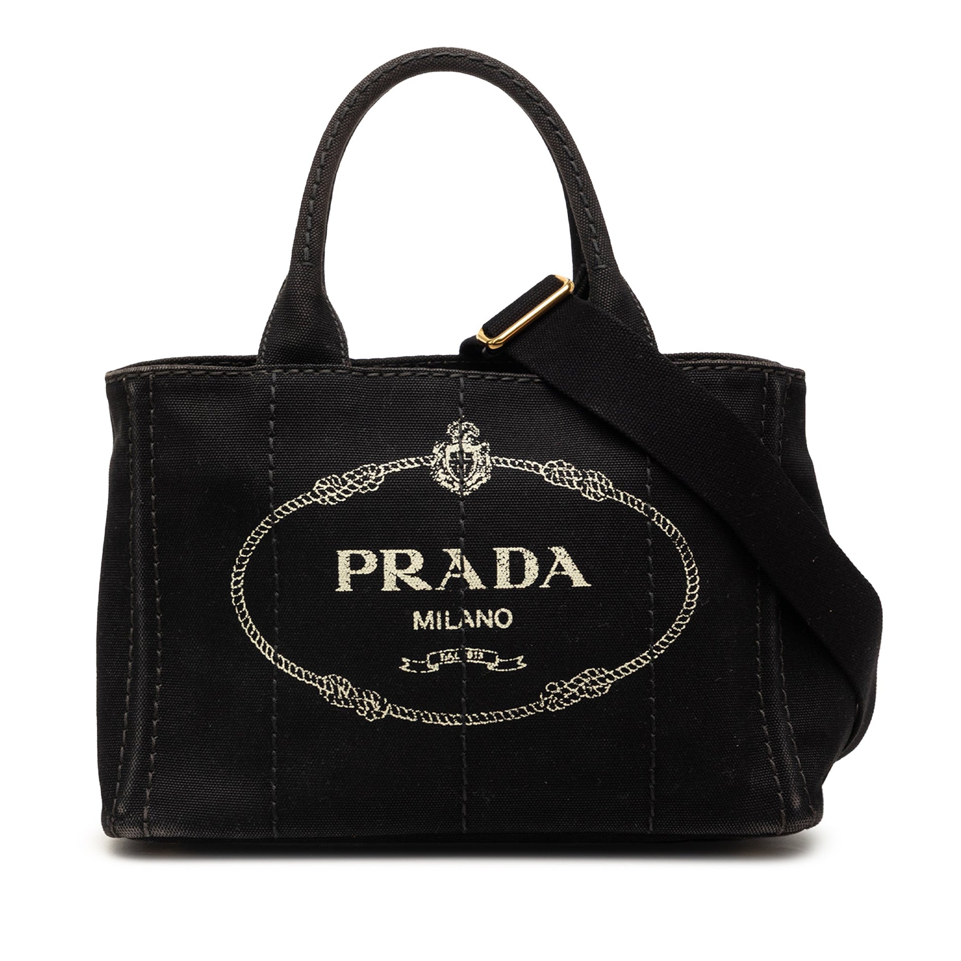 Prada Small Canvas Canapa Logo Satchel