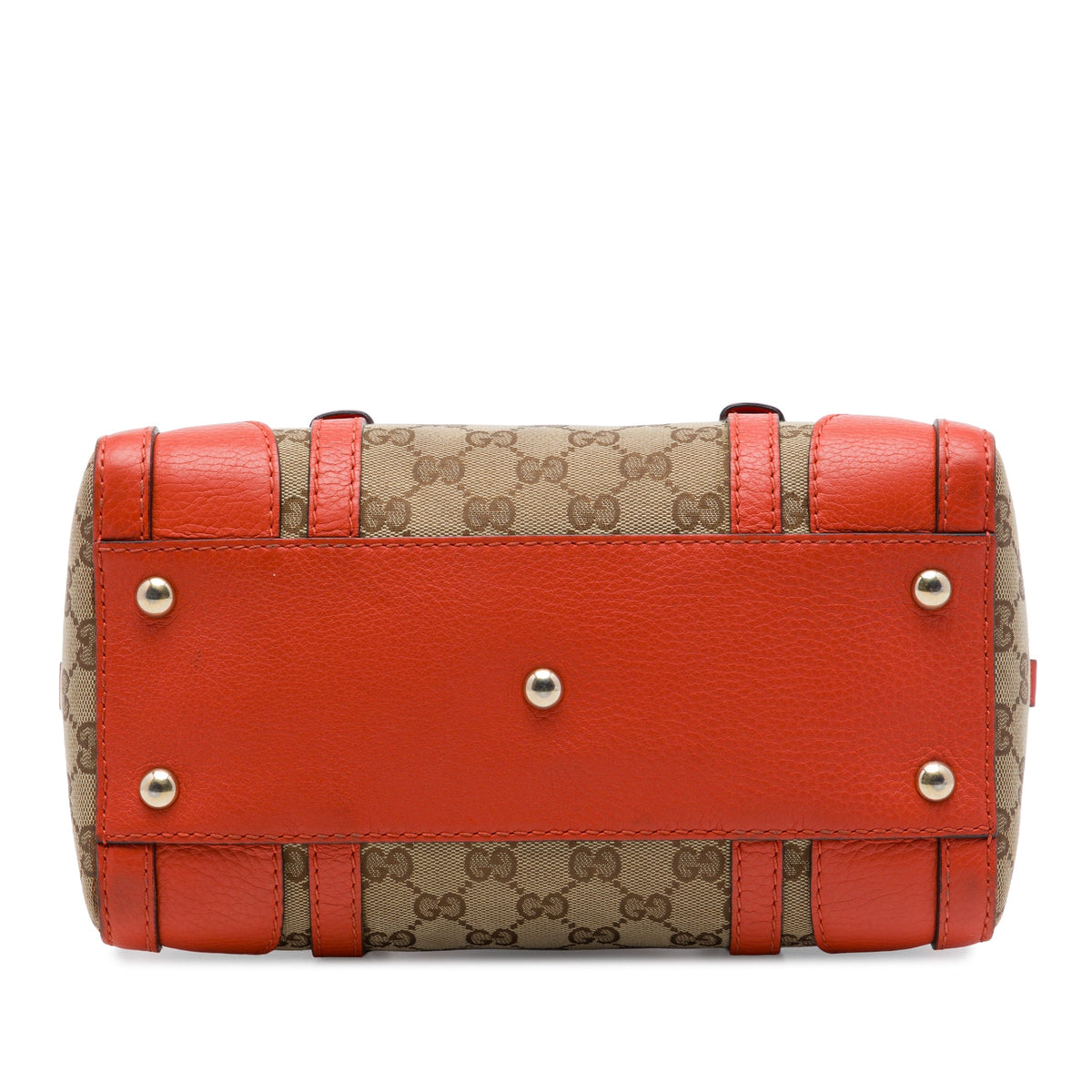 Gucci Small GG Canvas Belted Boston Bag