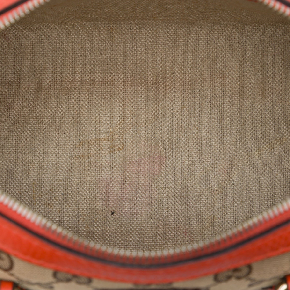 Gucci Small GG Canvas Belted Boston Bag