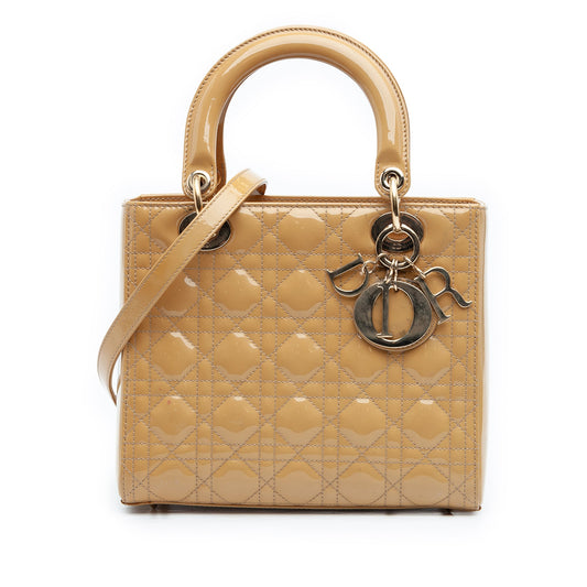 Dior Medium Patent Cannage Lady Dior
