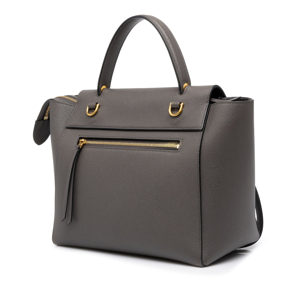 Celine Micro Grained Calfskin Belt Bag — Gray
