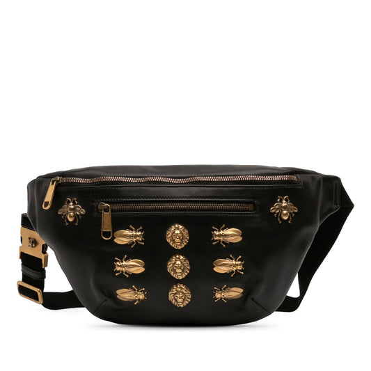 Leather Animalier Belt Bag