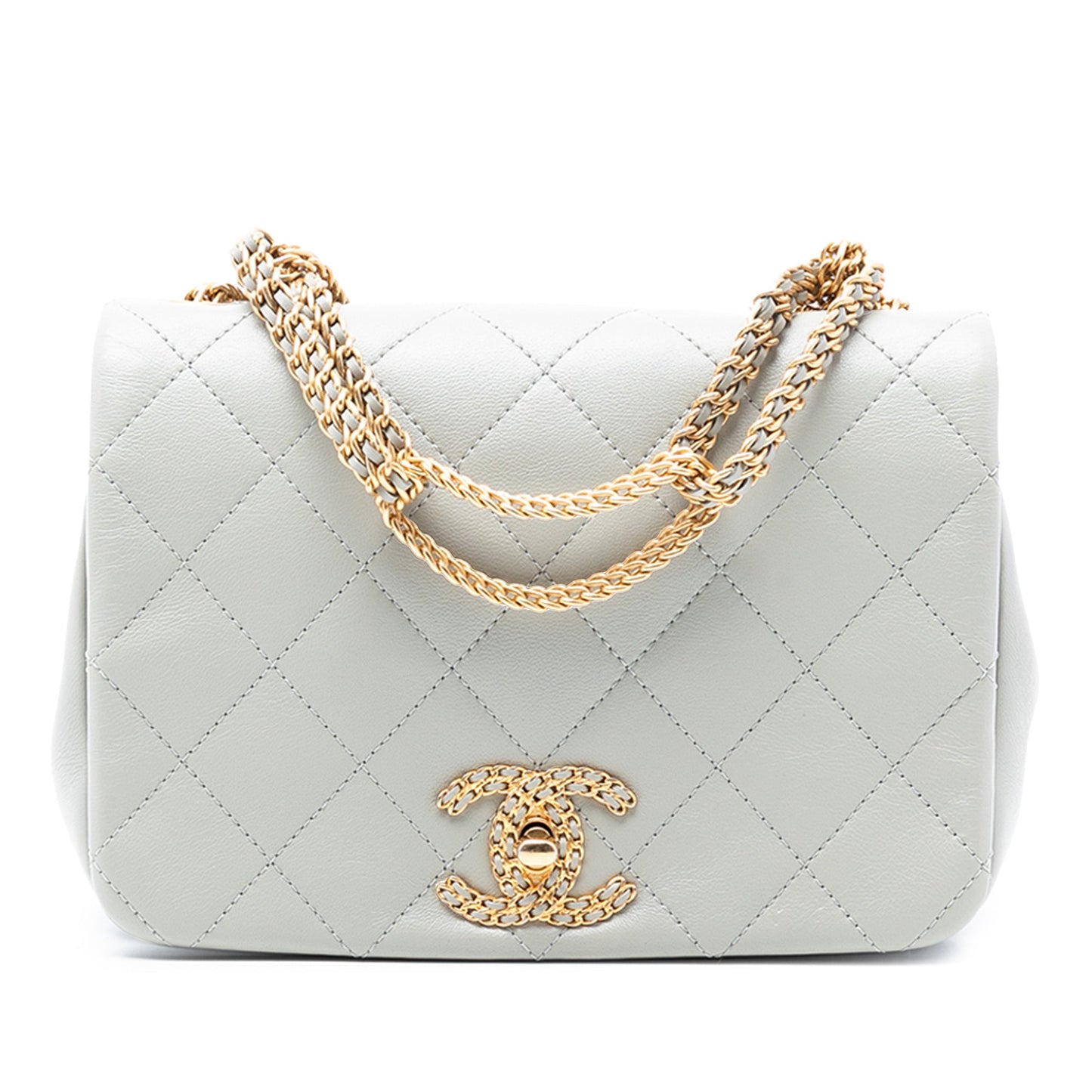 Chanel Small Quilted Lambskin On And On Chain Flap