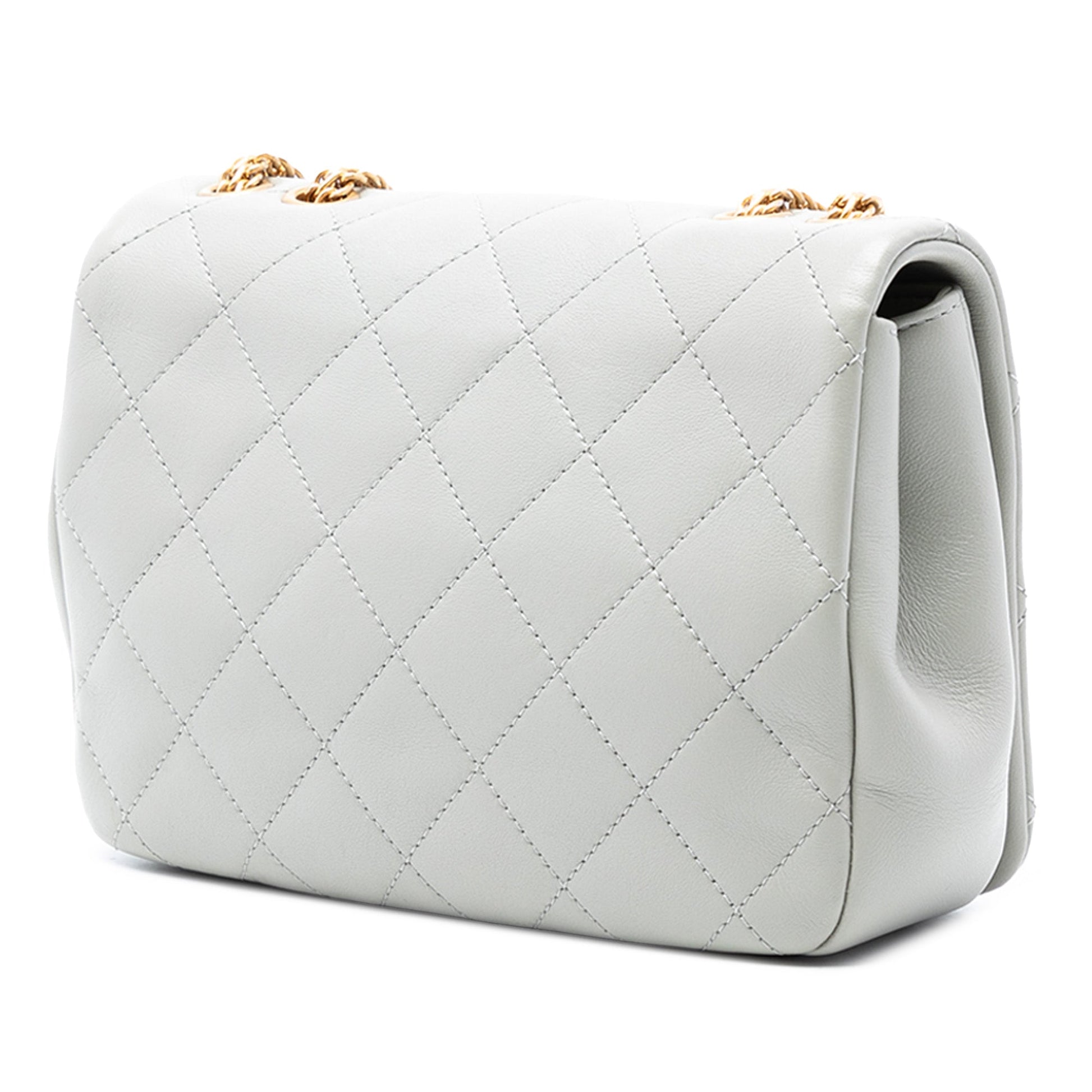 Chanel Small Quilted Lambskin On And On Chain Flap