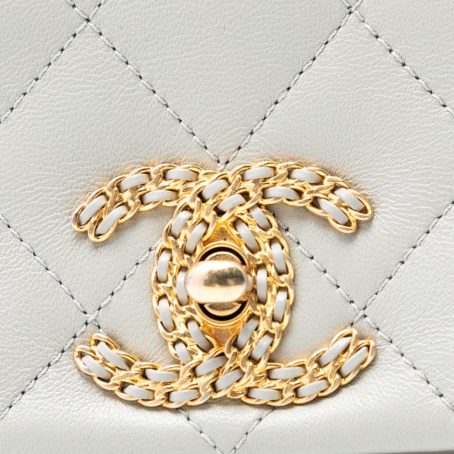 Chanel Small Quilted Lambskin On And On Chain Flap