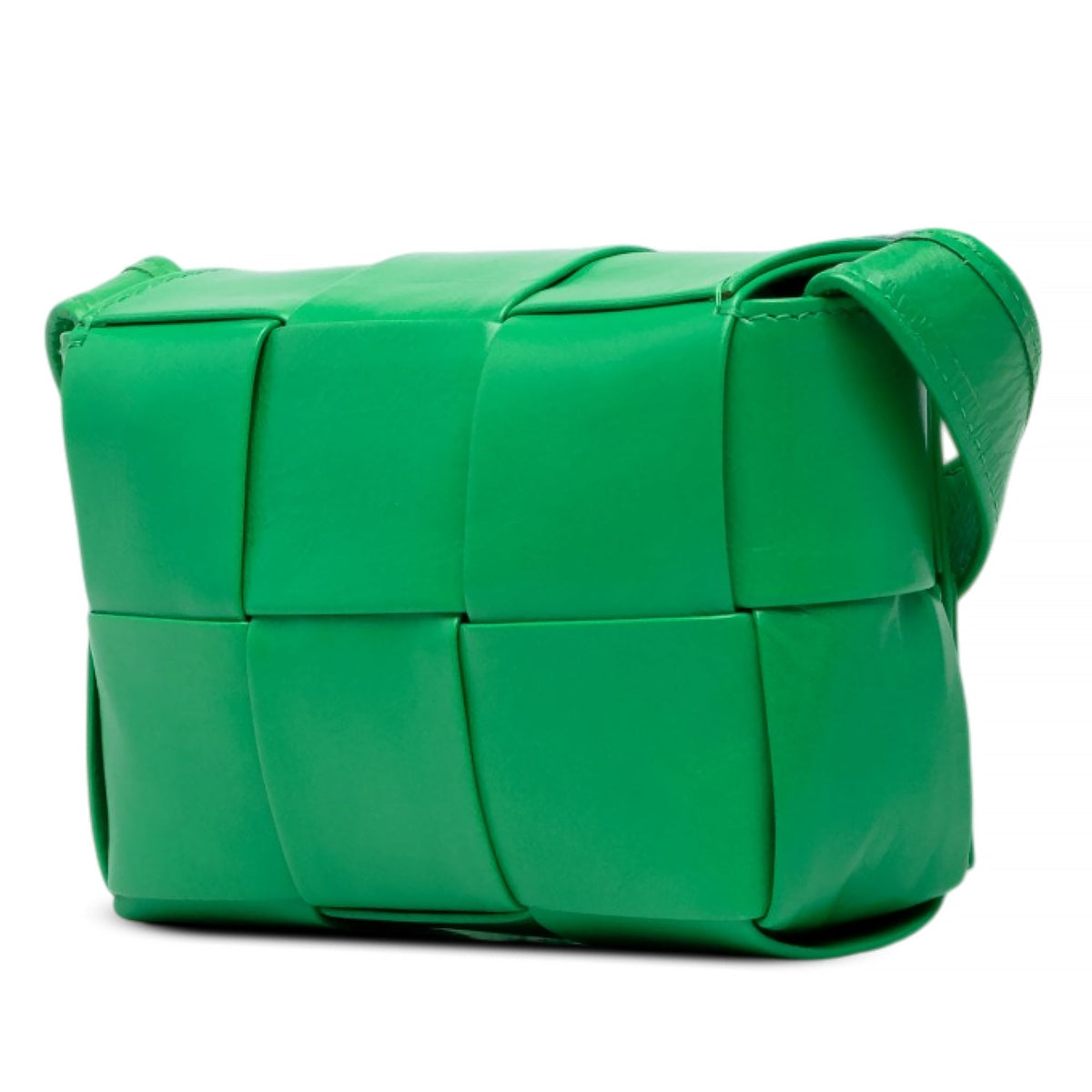 Bottega Veneta Candy Nappa Intrecciato Cassette Crossbody — Green