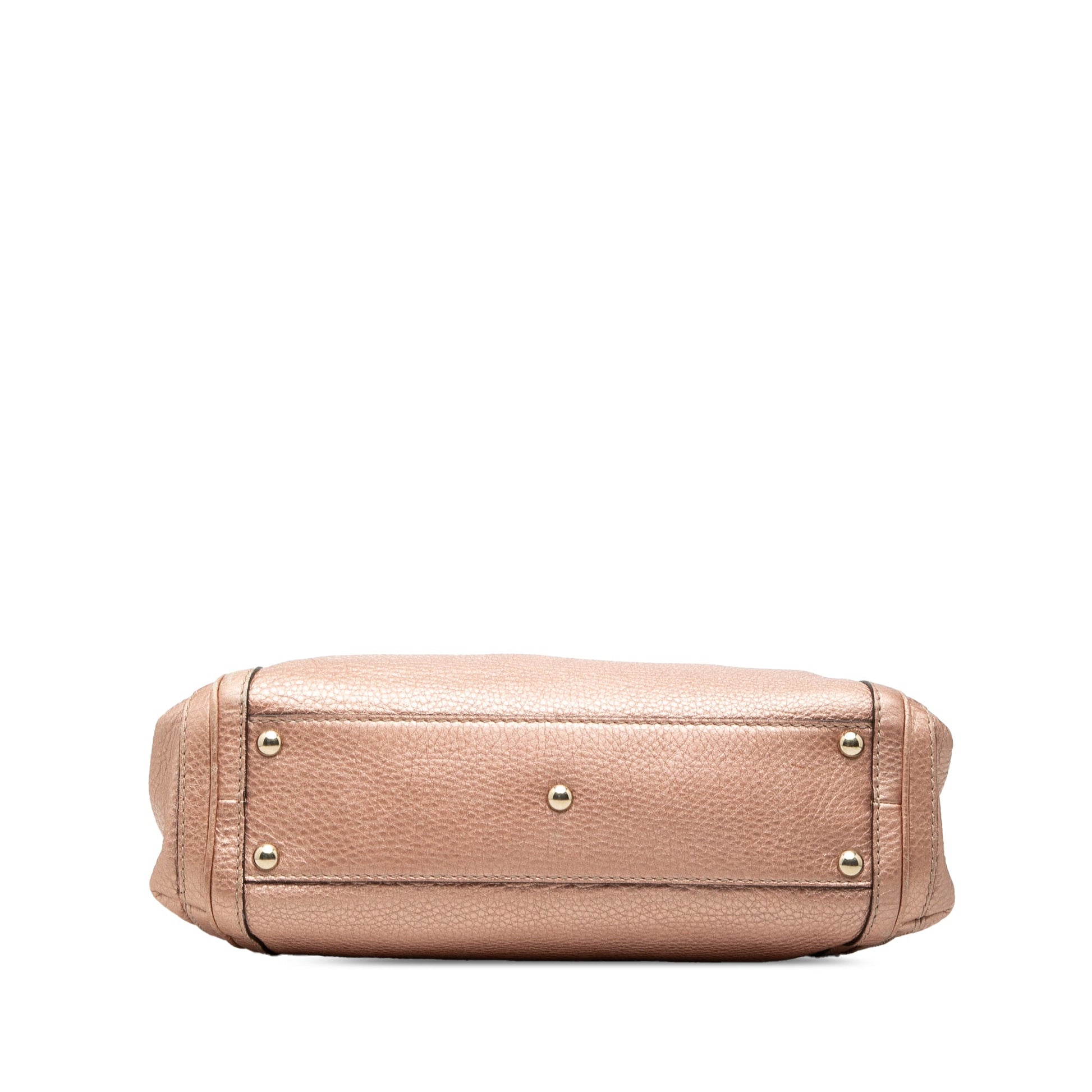 Gucci Metallic Pebbled Calfskin Bella Satchel