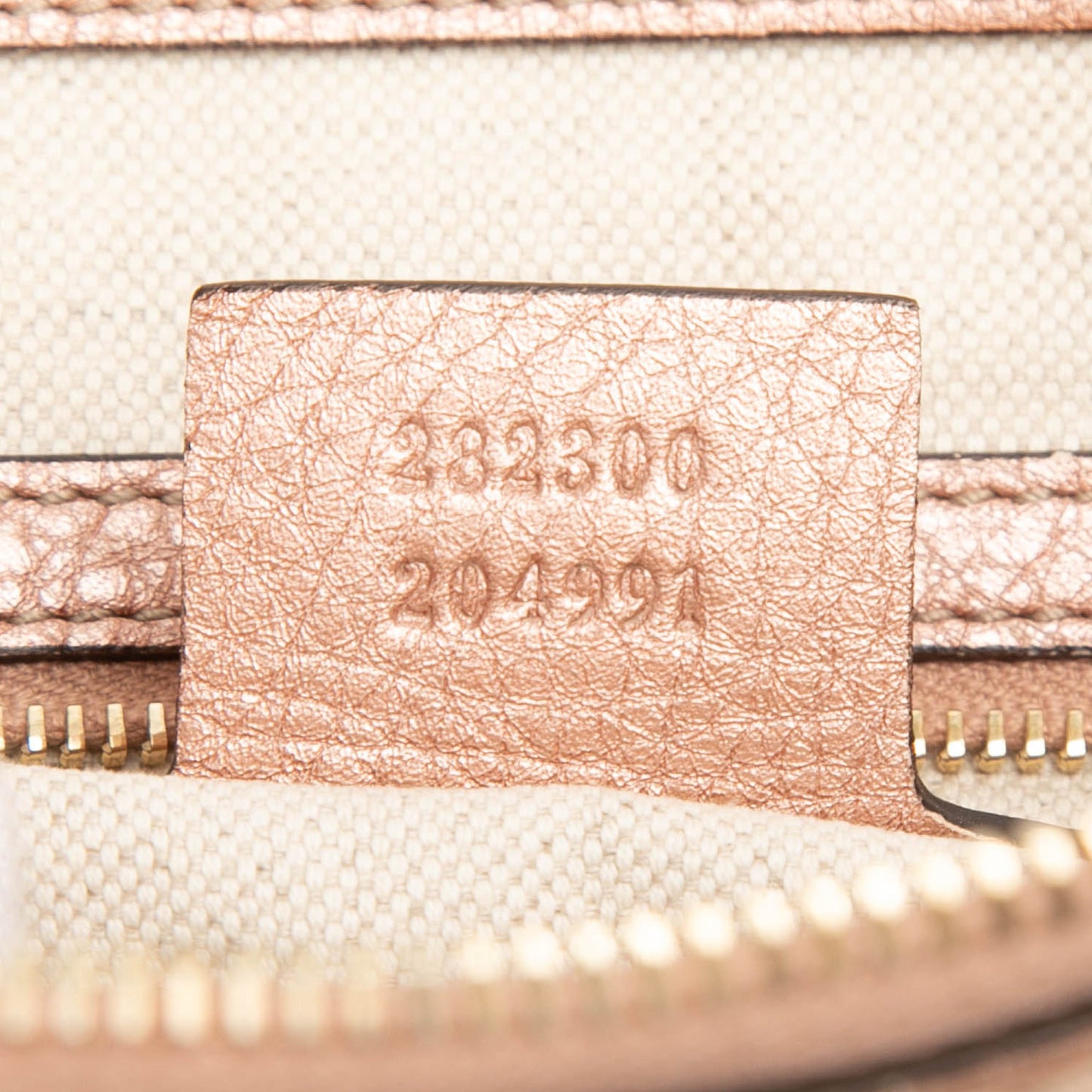 Gucci Metallic Pebbled Calfskin Bella Satchel