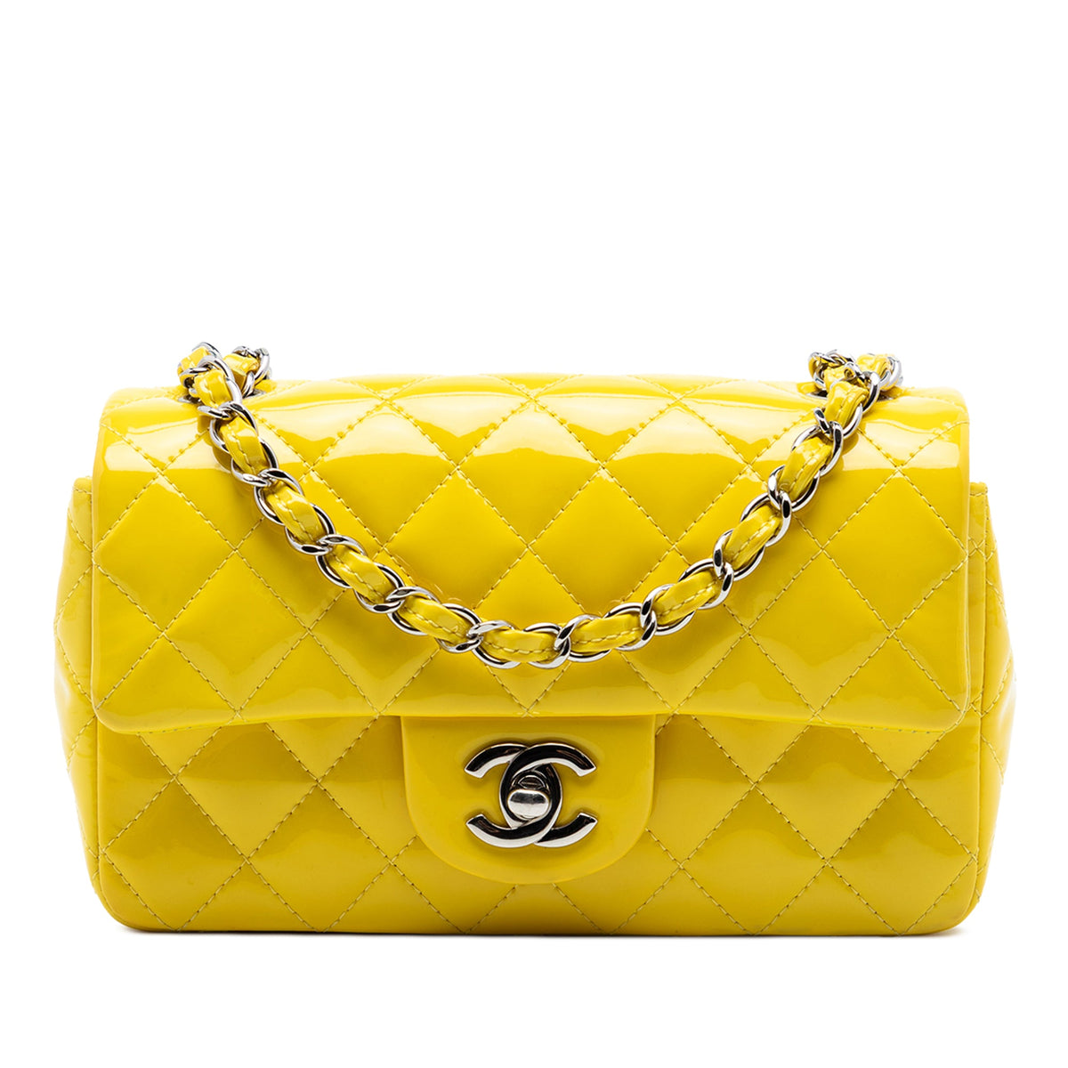 Chanel Mini Rectangular Classic Patent Single Flap
