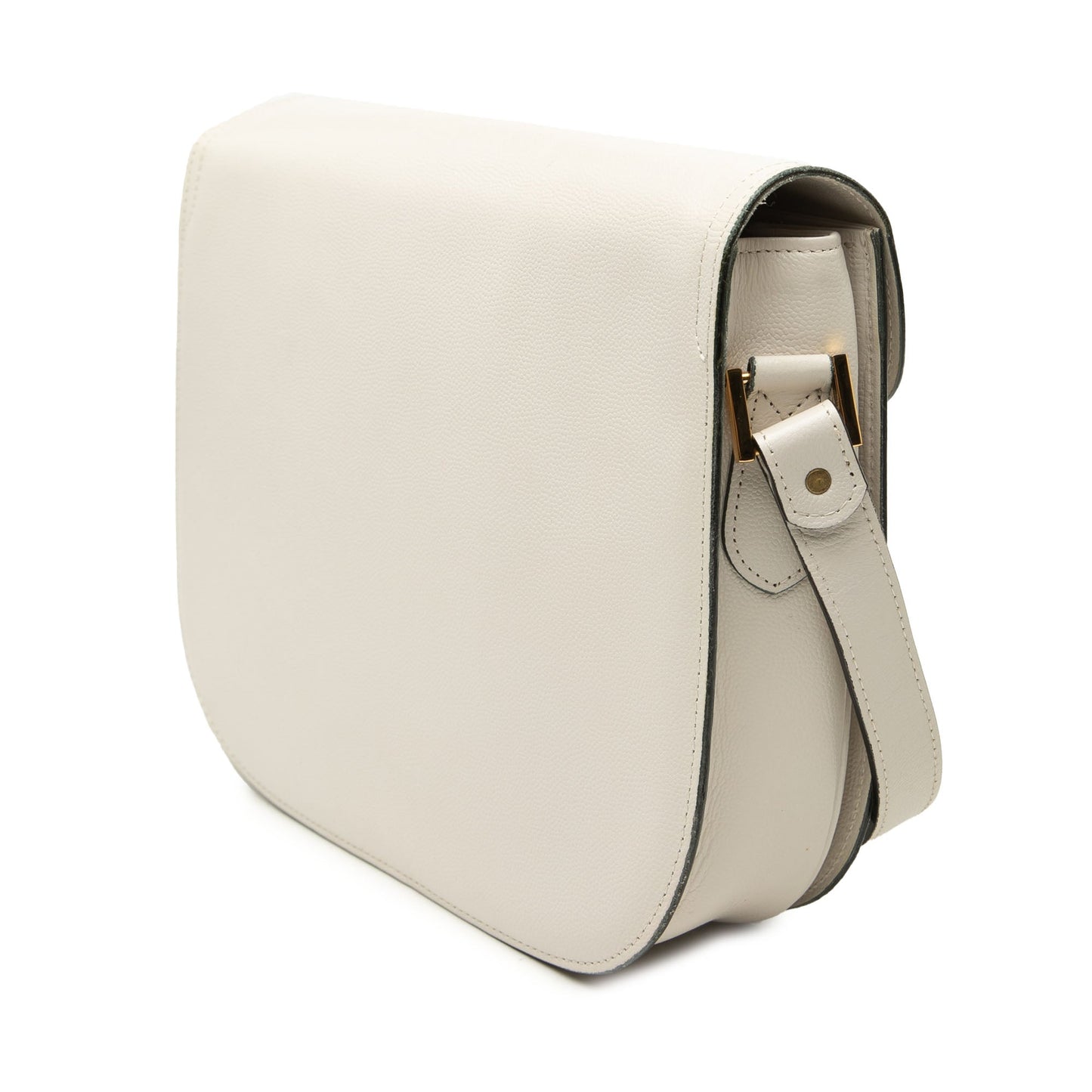 Saint Laurent Embossed Logo Leather Flap Shoulder Bag