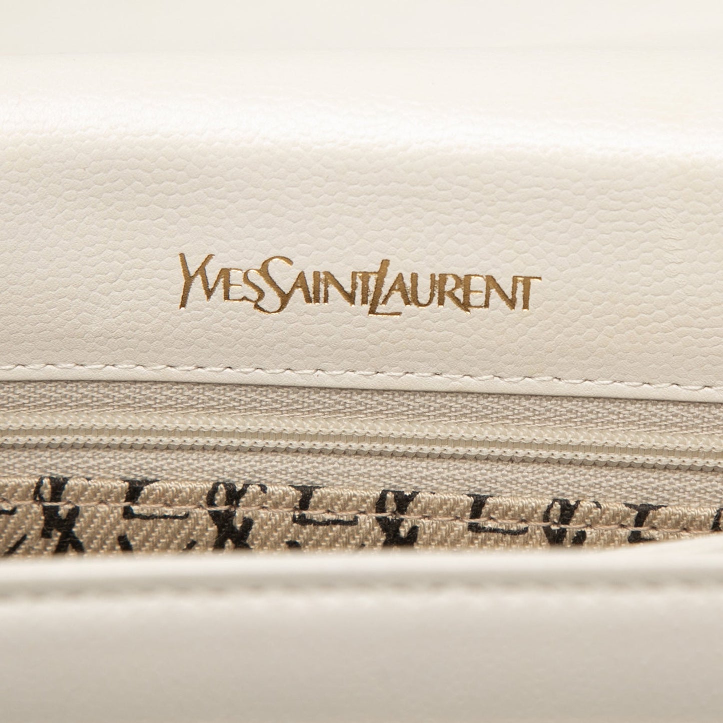 Saint Laurent Embossed Logo Leather Flap Shoulder Bag