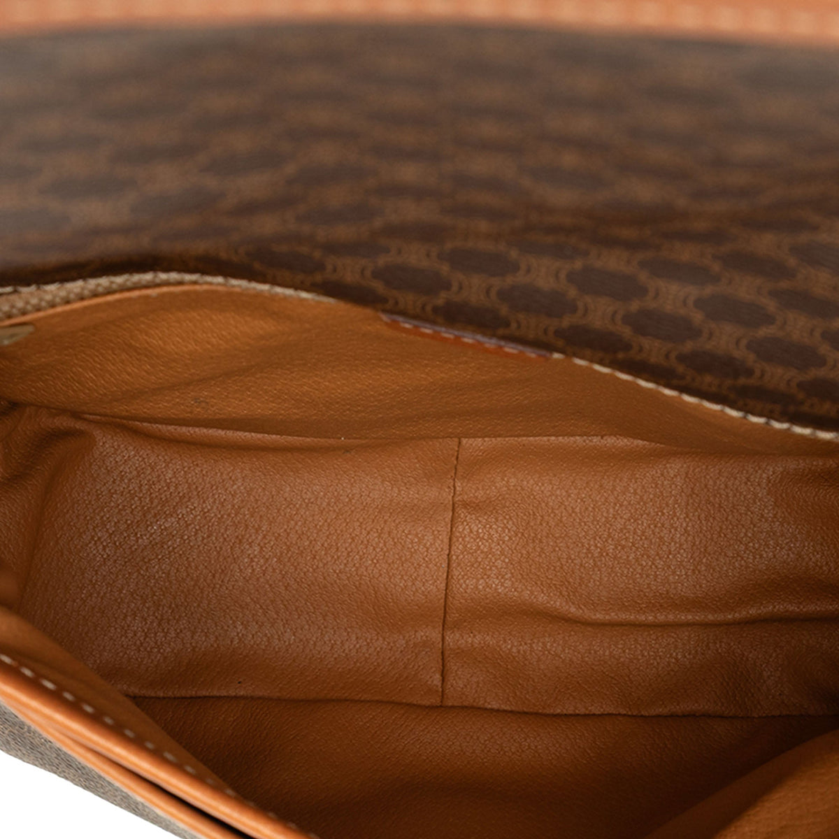 Celine Macadam Coated Canvas Crossbody — Brown