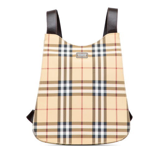 Burberry House Check Coated Canvas Backpack