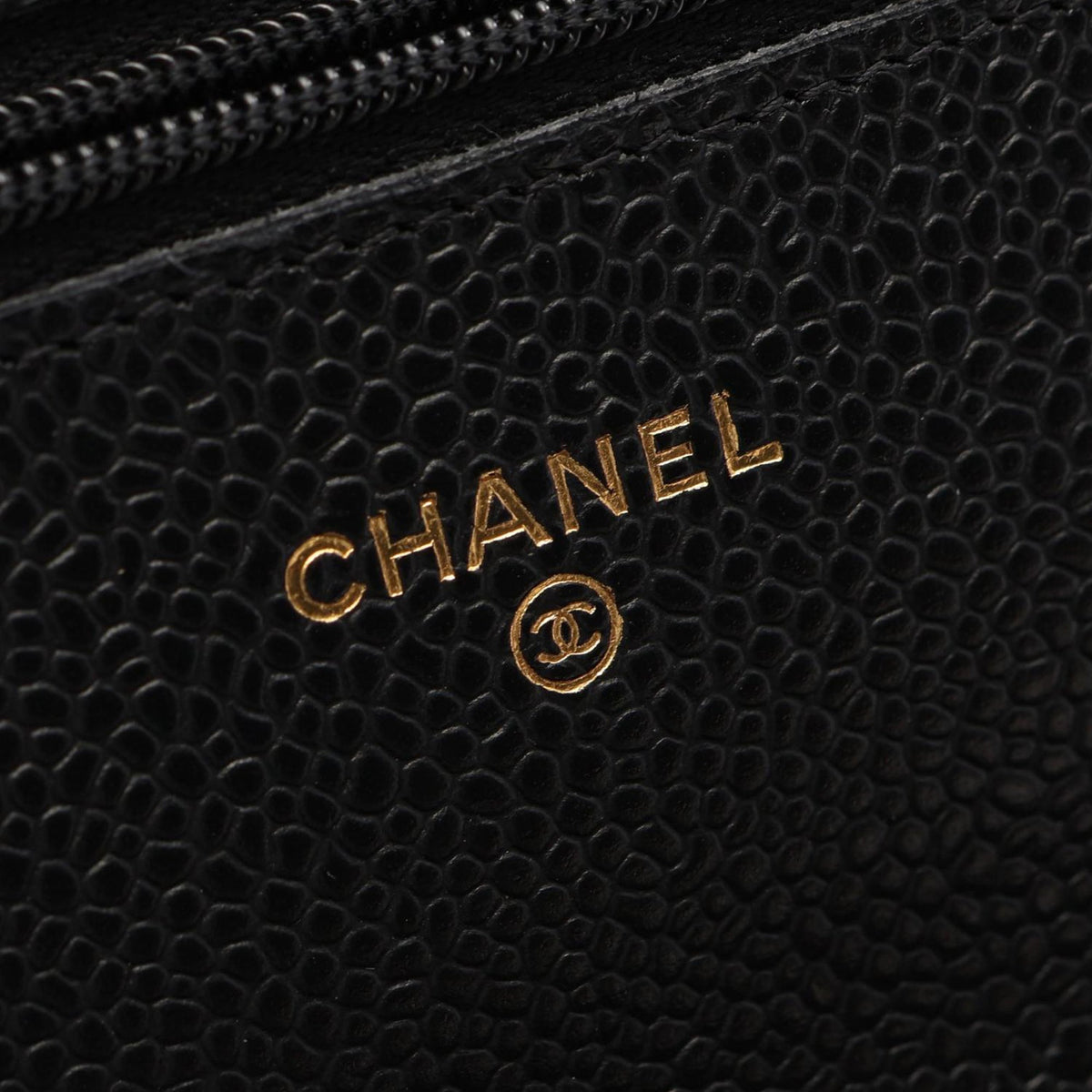 Chanel CC Quilted Caviar Wallet on Chain