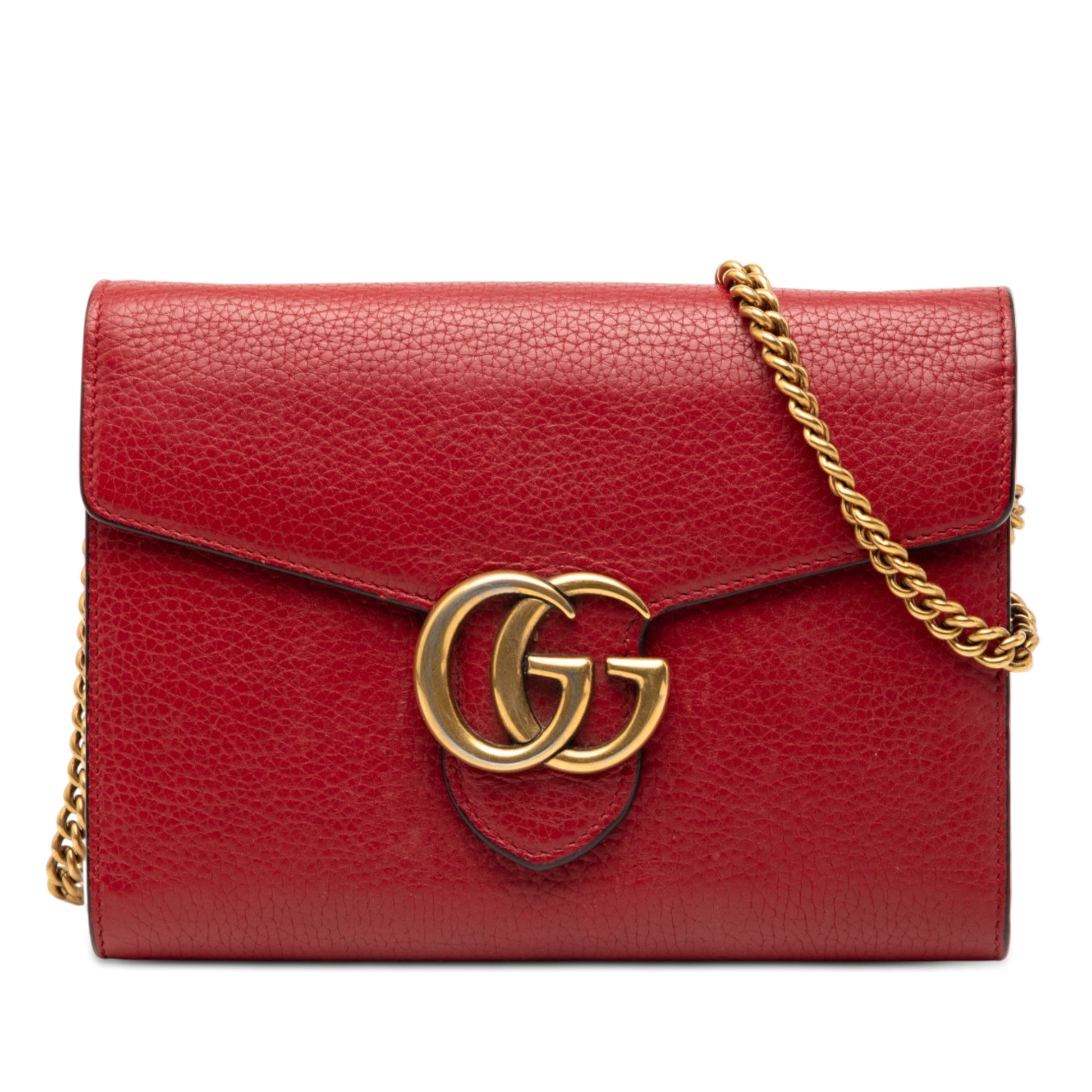 Gucci GG Marmont Leather Wallet on Chain