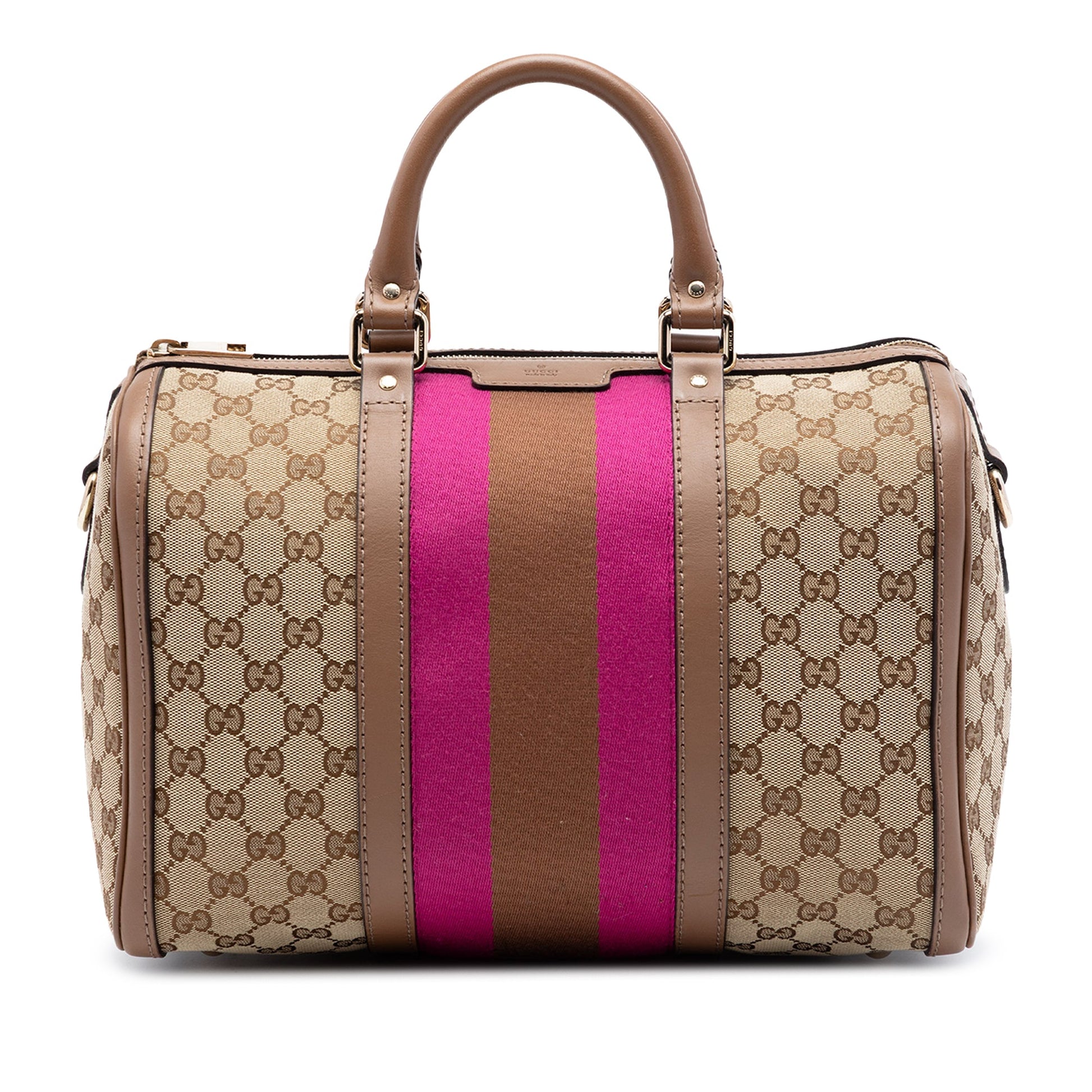 Gucci Medium GG Canvas Web Joy Boston Bag