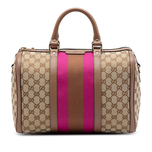 Gucci Medium GG Canvas Web Joy Boston Bag
